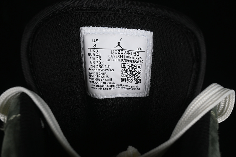 Nike Air Jordan 1 Low Black Myth Game White Green Sneakers