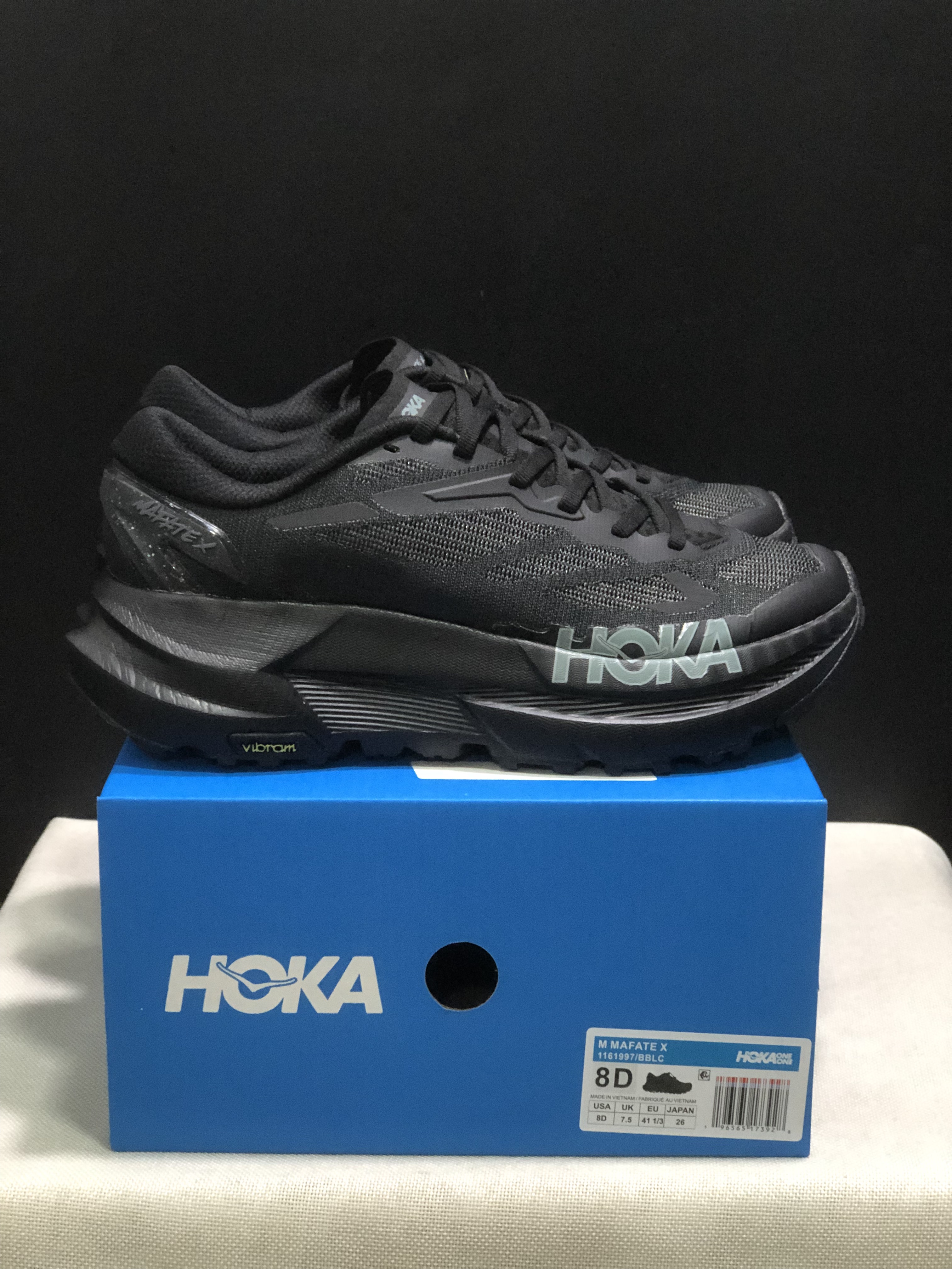 Hoka One One Mafate X Lightweight Fashion Running Shoes Sneakers Black