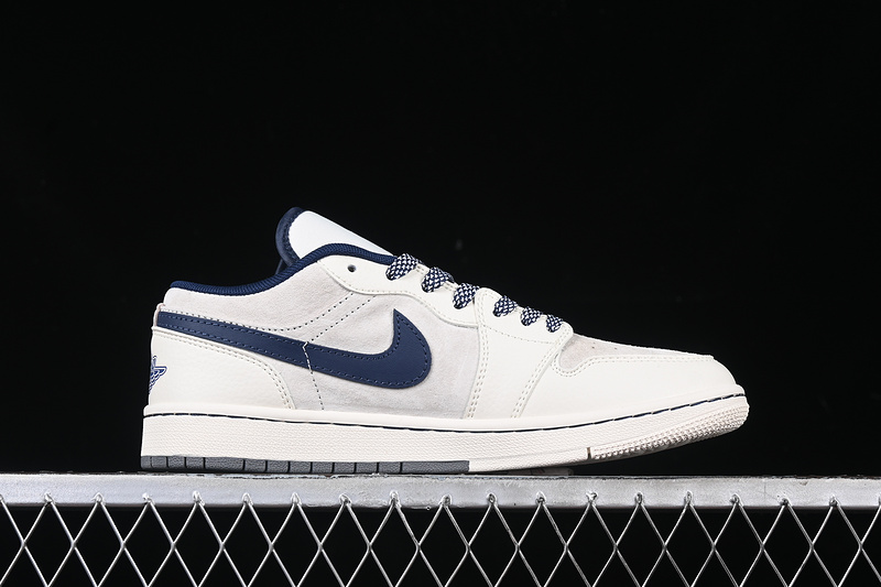Nike Air Jordan 1 Low Blue Grey White Casual Sneakers