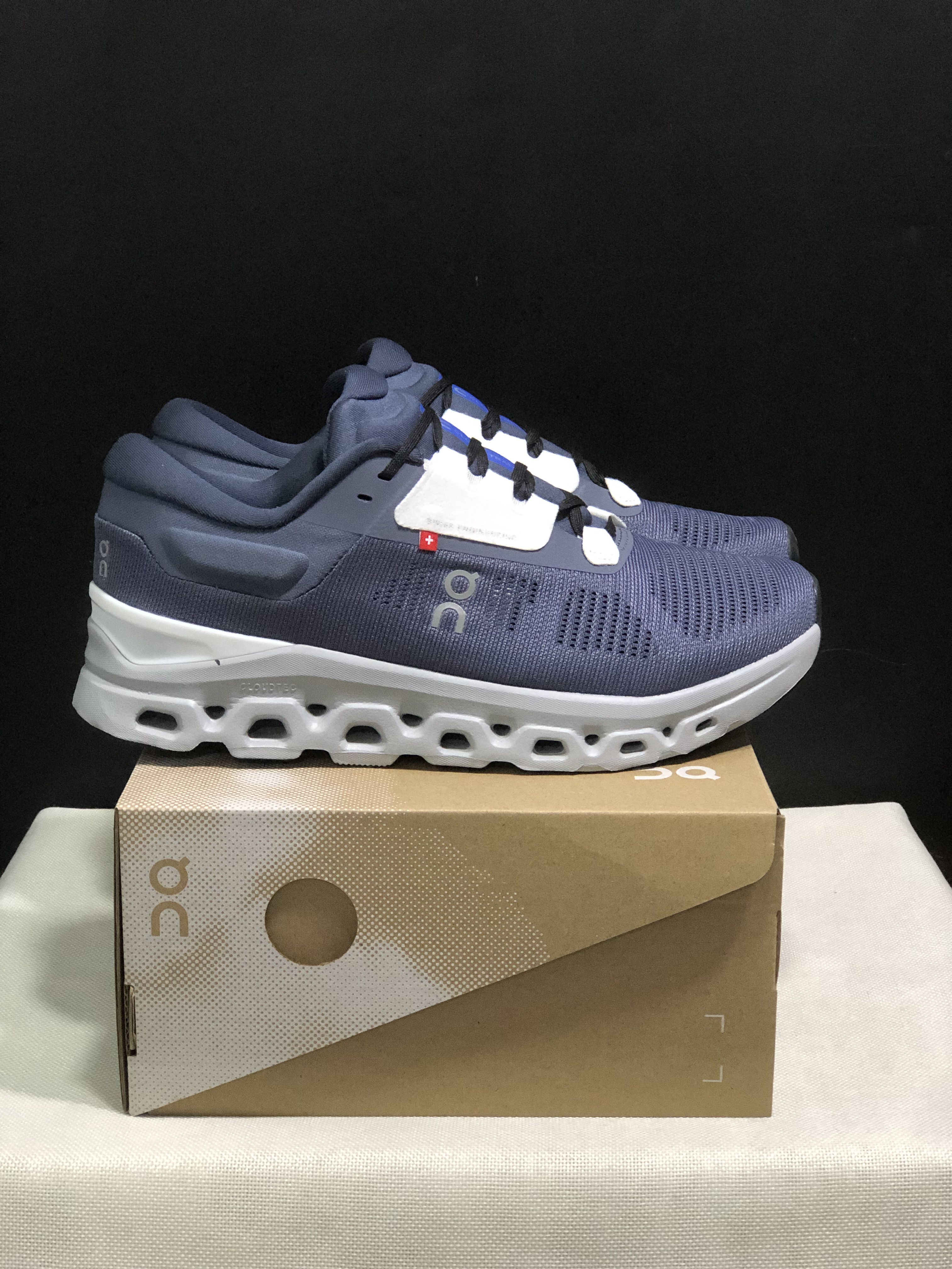 On Running Cloudstratus 3 Anti-Slip Running Shoes Dark Blue