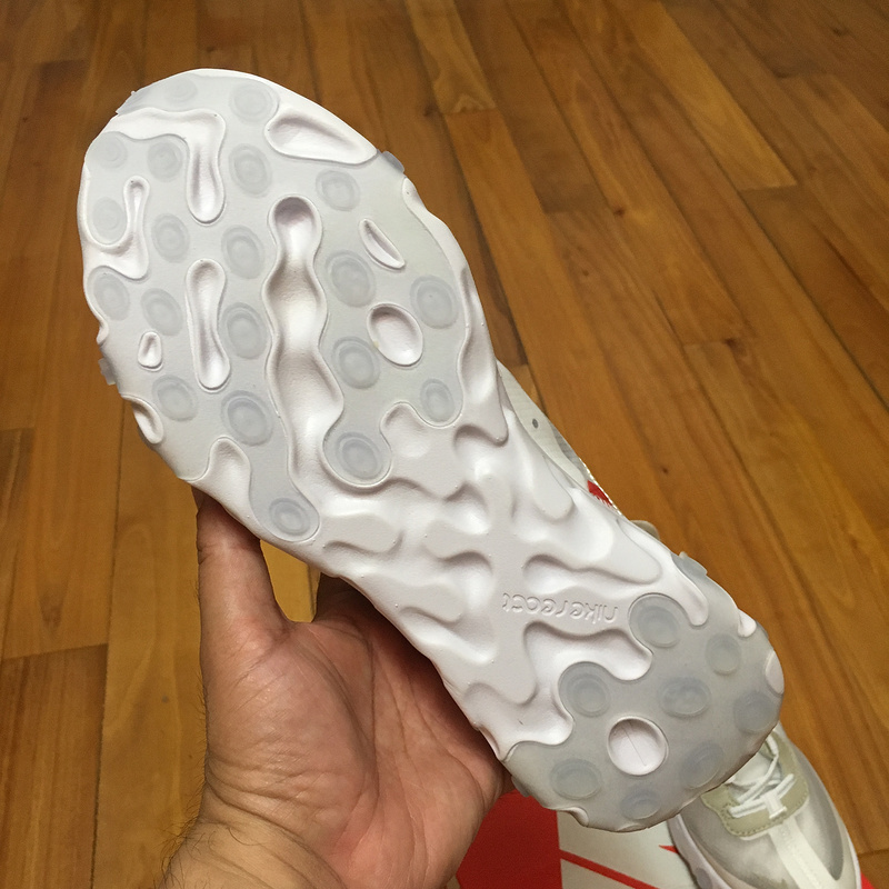 Nike React Element 87 Sail White Light Bone Red Sneakers