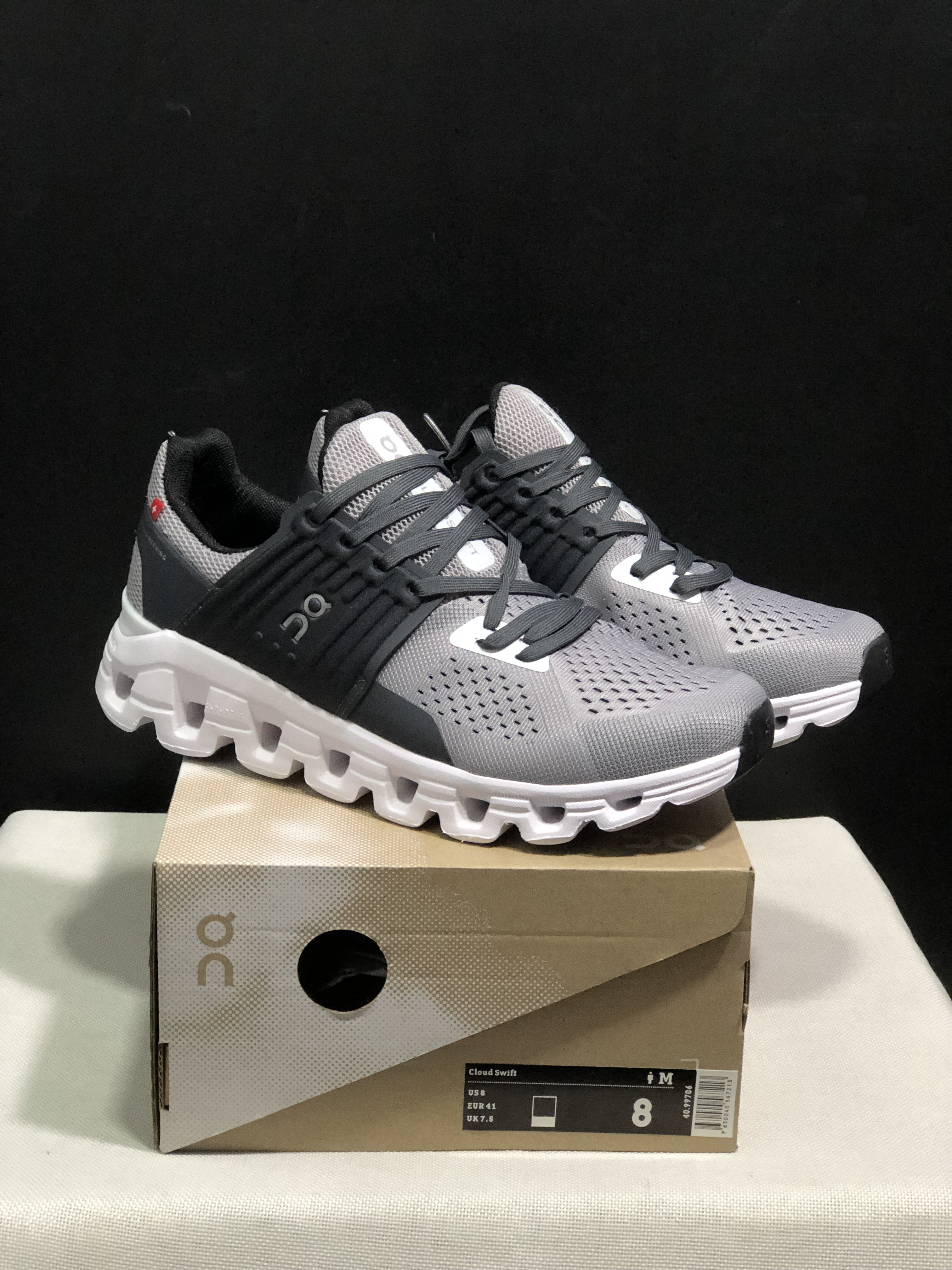 On Running Cloudswift Cushioning Running Shoes Grey/Black