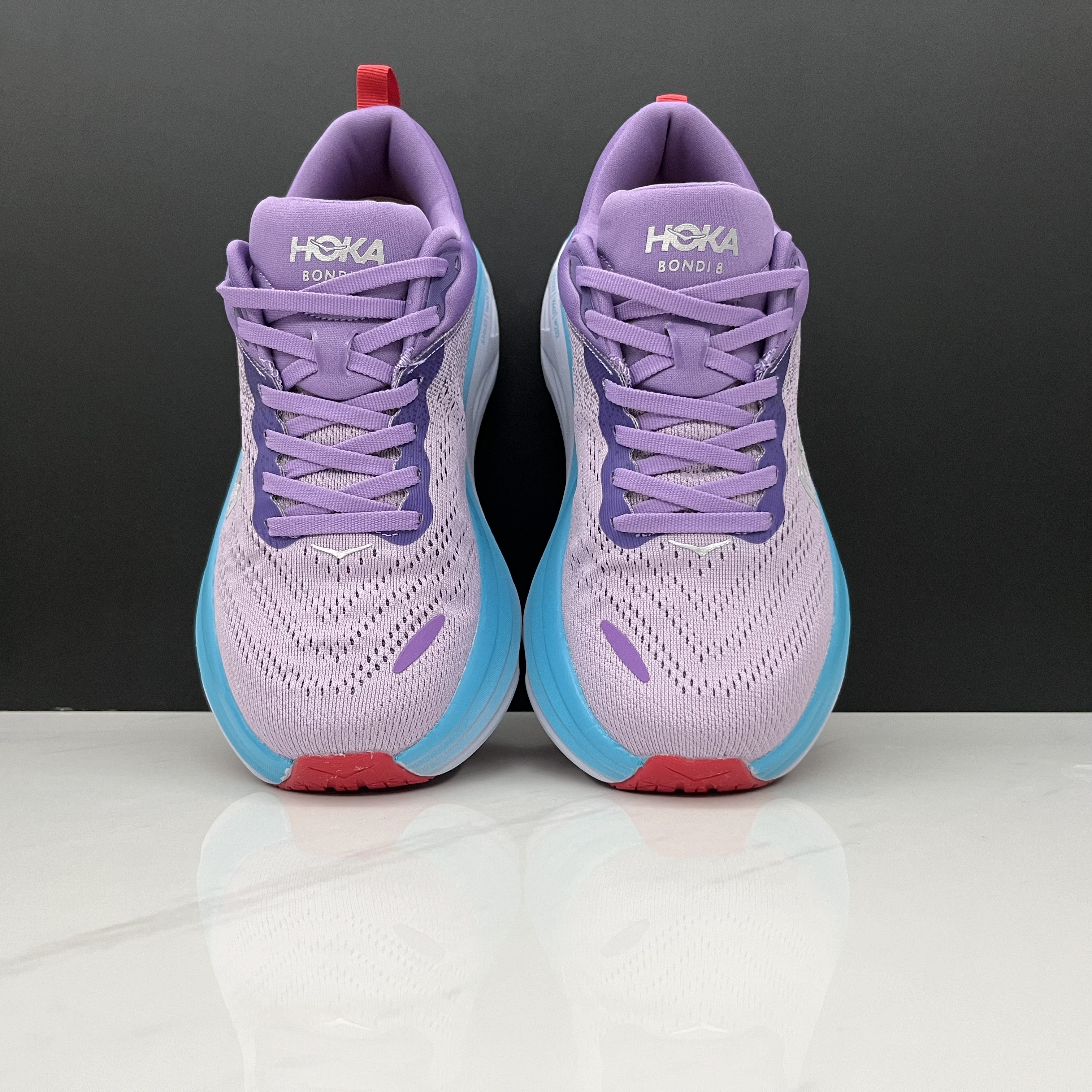 Hoka One One Bondi 8 Breathable Low-top Running Shoes Sneakers Light Purple