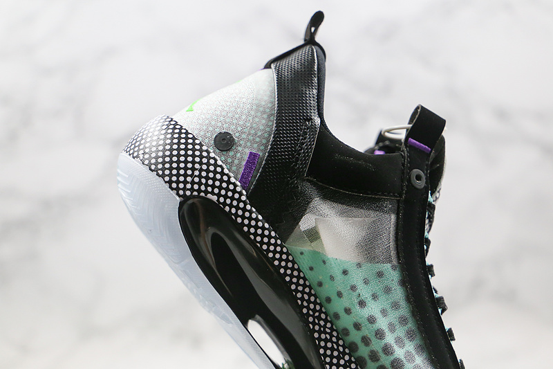 Nike Air Jordan XXXIV 34 Low Black Vapor Green Bleached Coral Sneakers