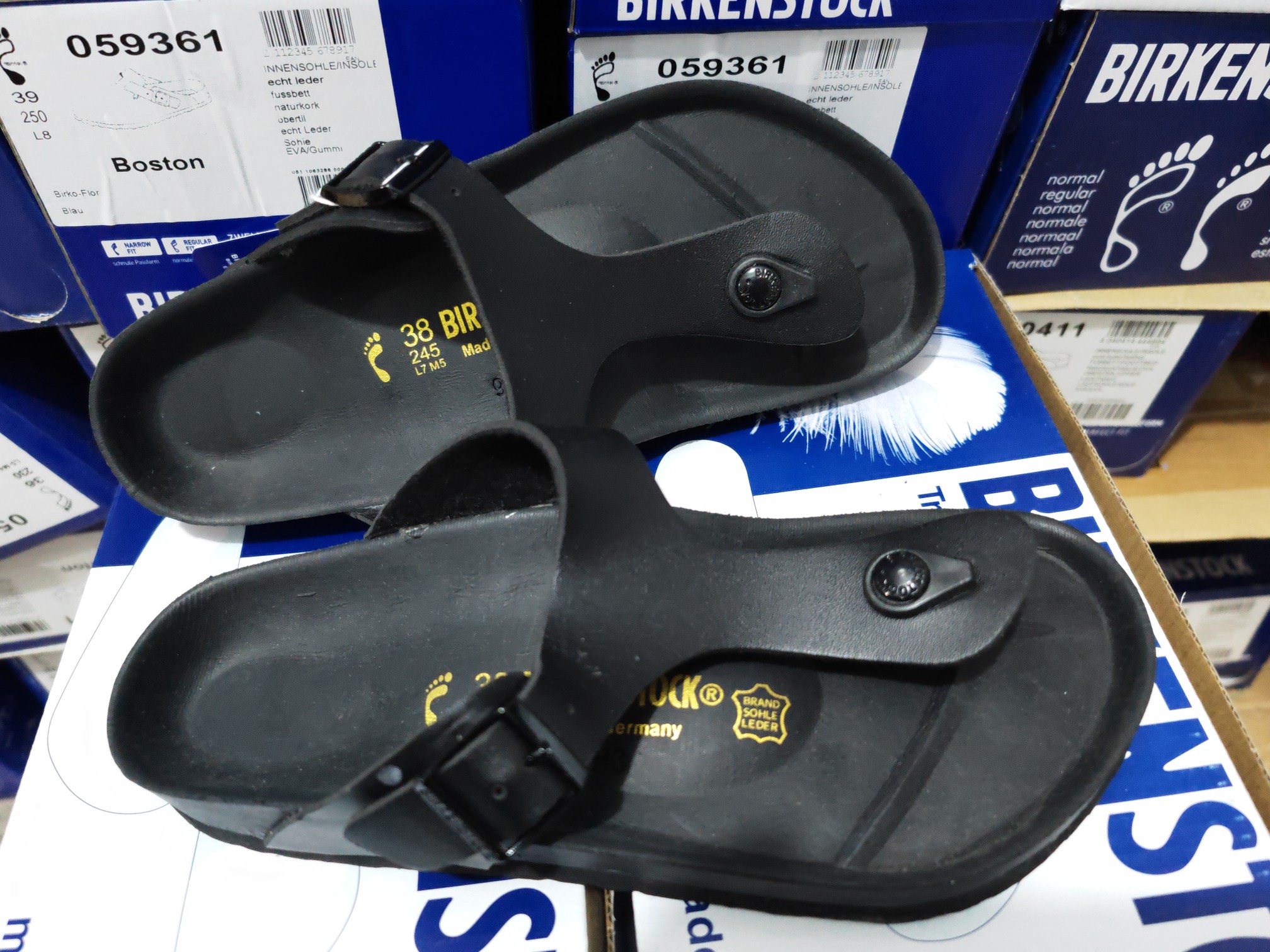 Birkenstock Black EVA Casual Flip Flops