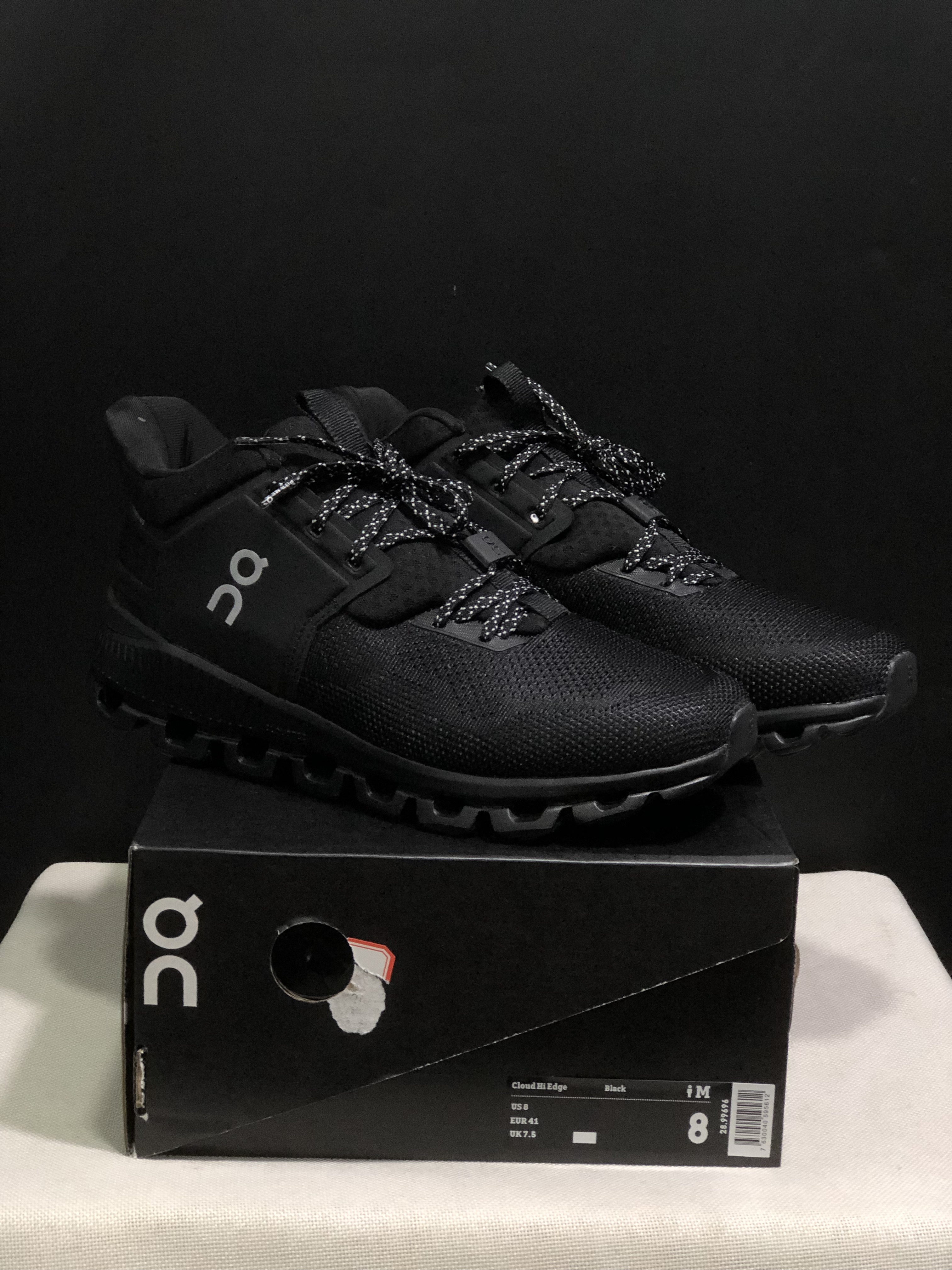 On Running Cloud Hi Edge Outdoor Training Running Shoes All Black
