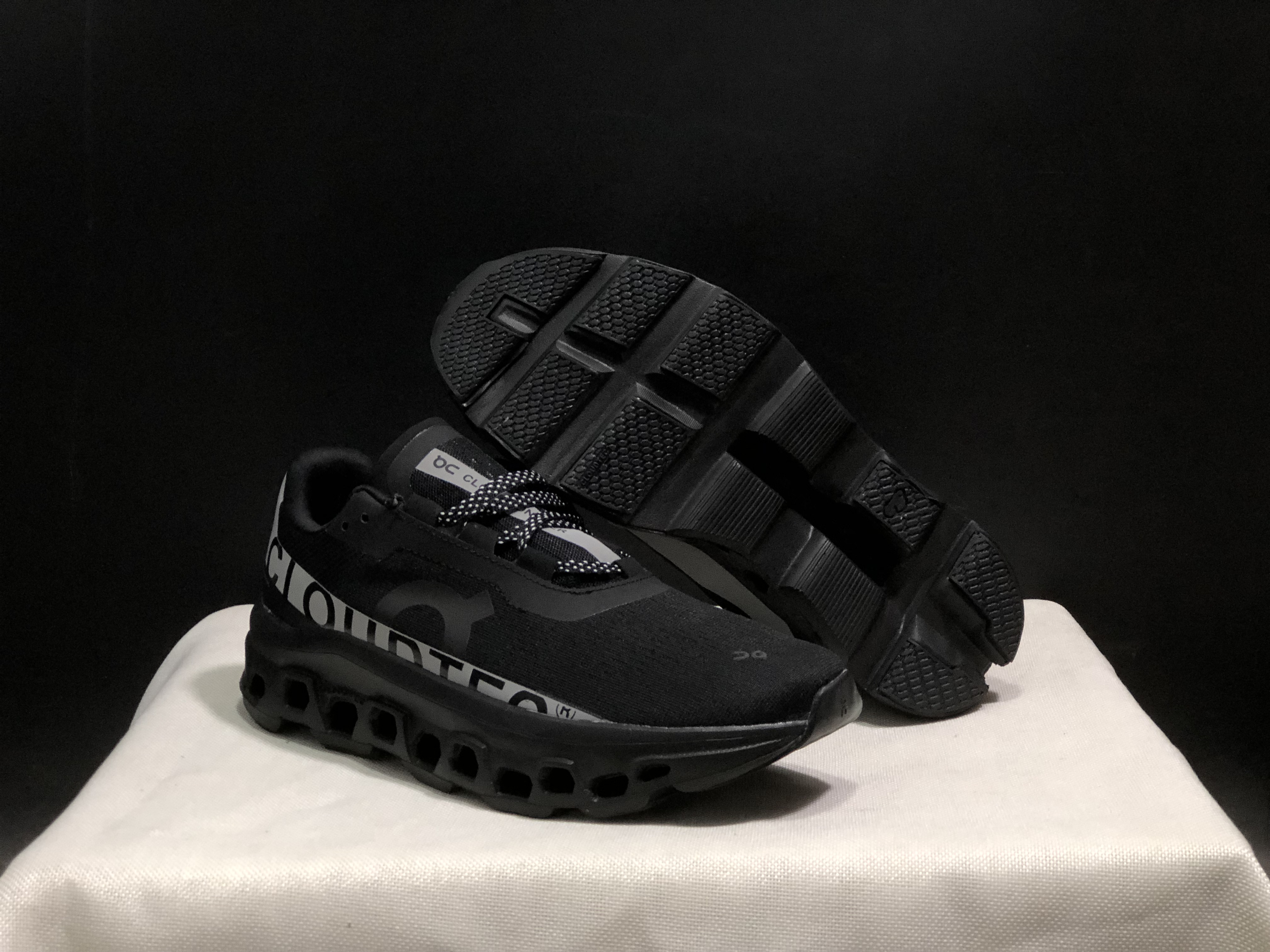 On Running Cloudmonster Black Anti-Slip Running Shoes