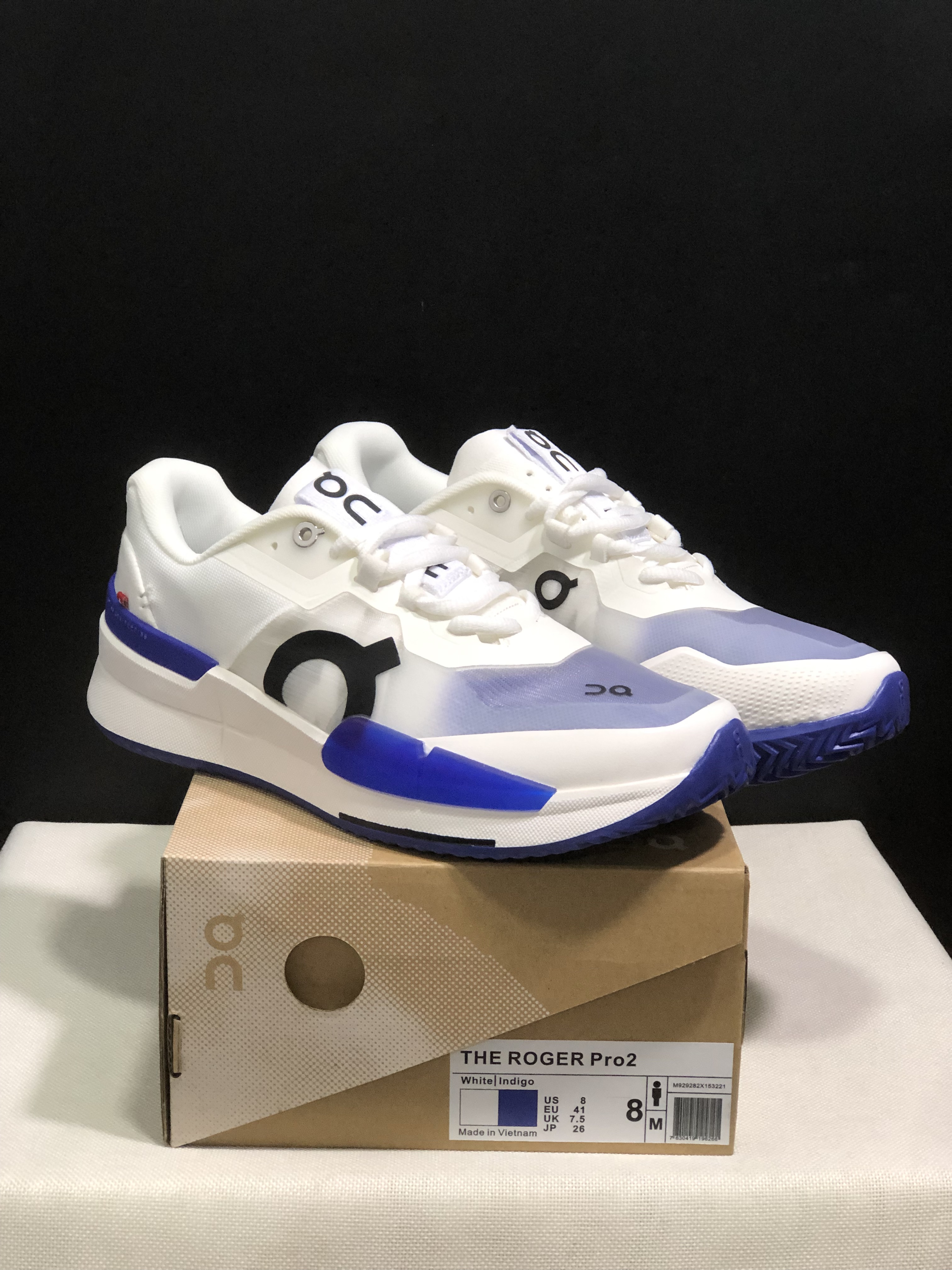 On Running The Roger Pro 2 Breathable Mesh Training Running Shoes White/Indigo