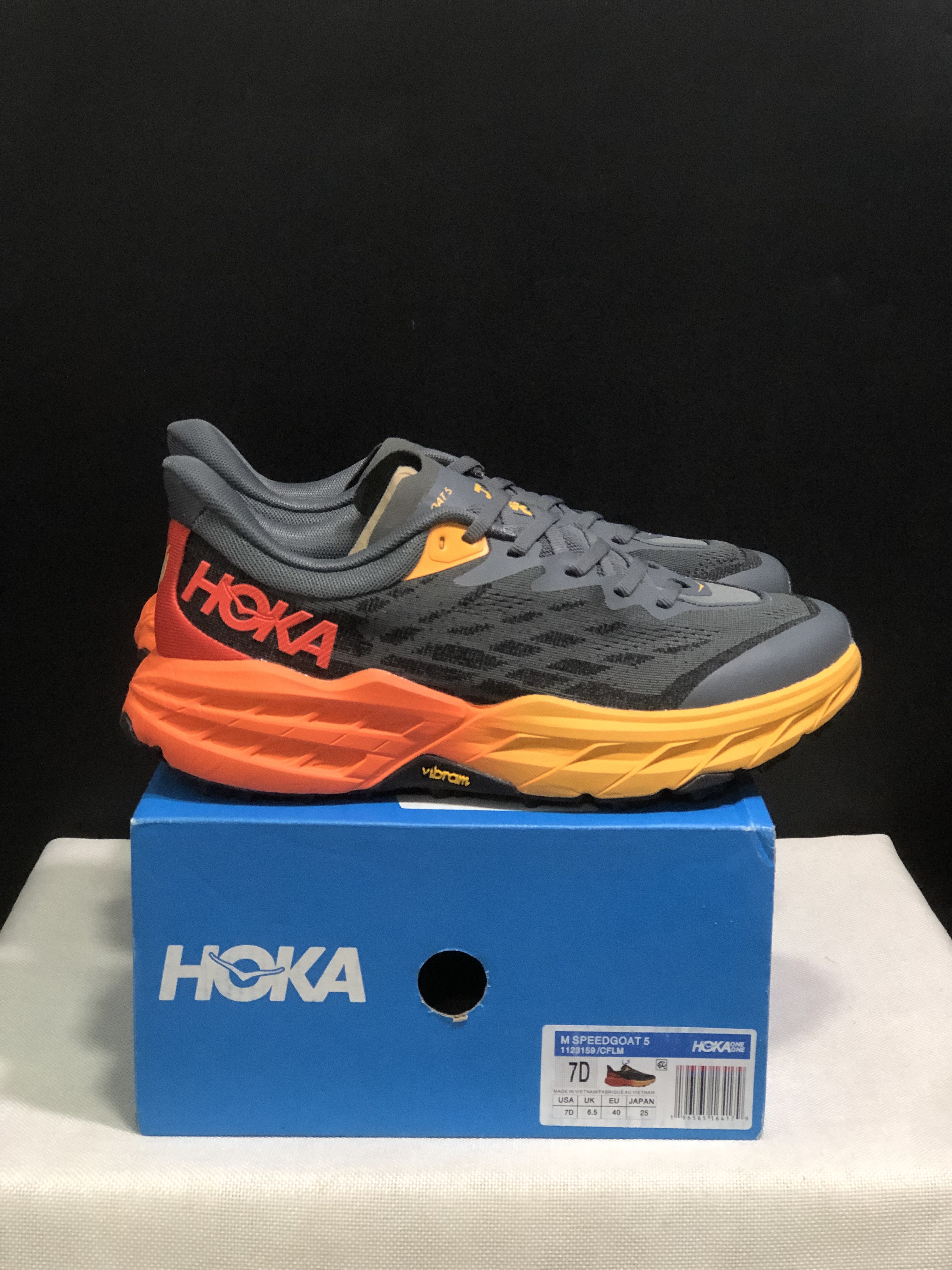 Hoka One One Speedgoat 5 Trail Running Shoes Sneakers Dark Grey