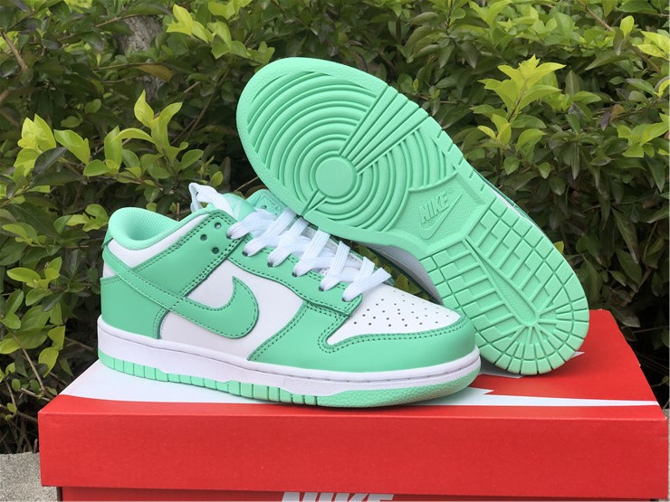 Nike Dunk Low Retro Green Glow White Sneakers
