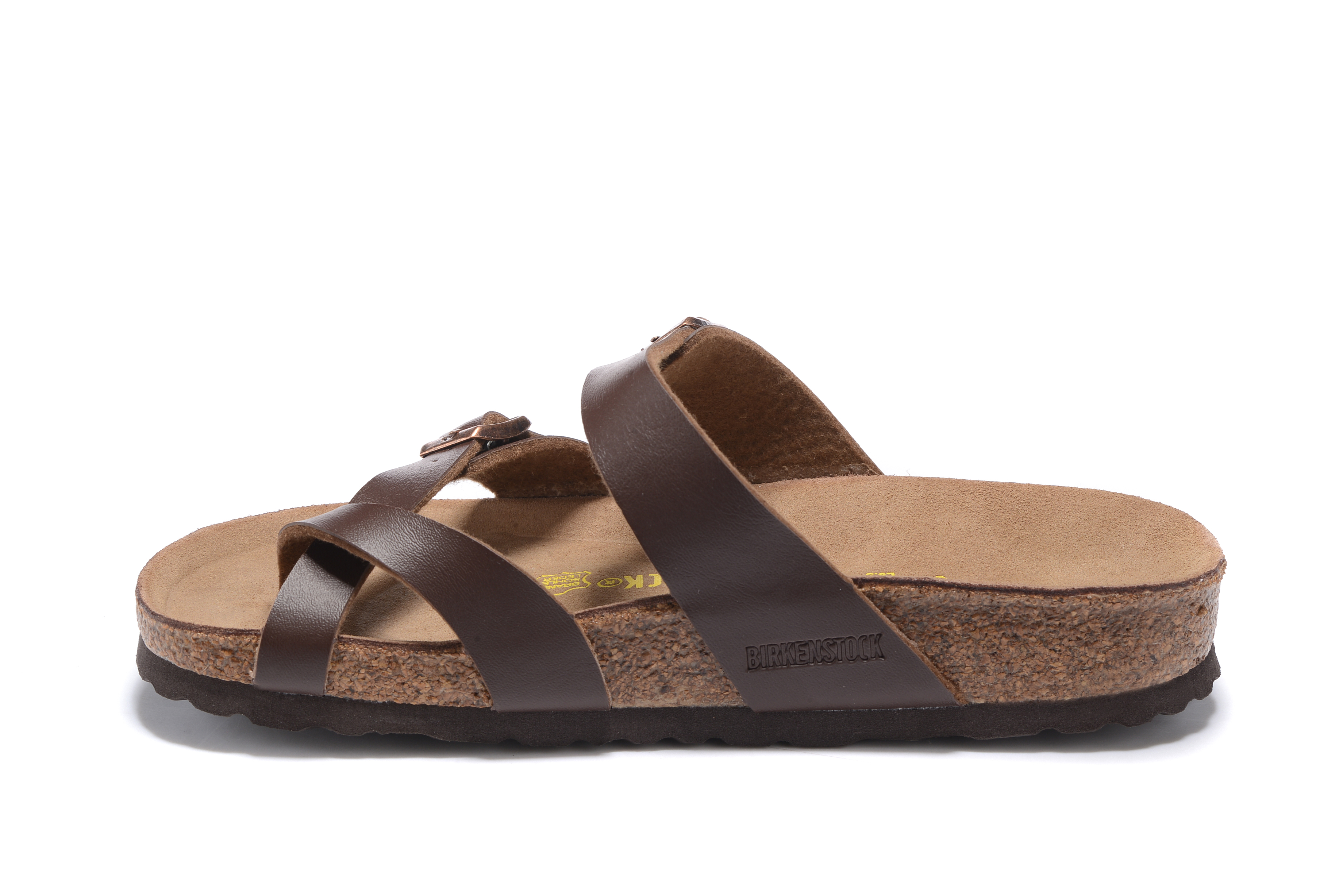 Birkenstock Mayari Brown Toe Loop Matte Leather Sandals