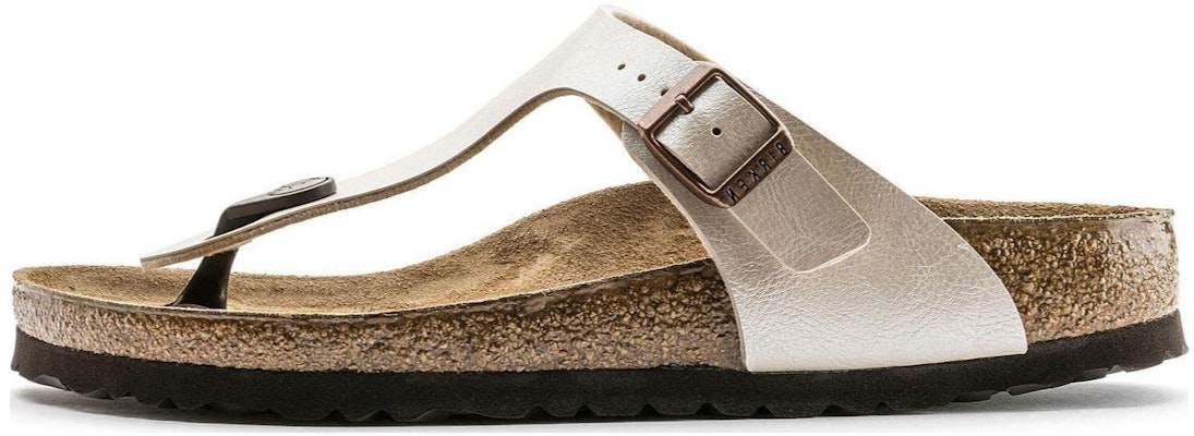 Birkenstock Gizeh 0943873 Birko-Flor Graceful Narrow Fit Pearl White Sandals