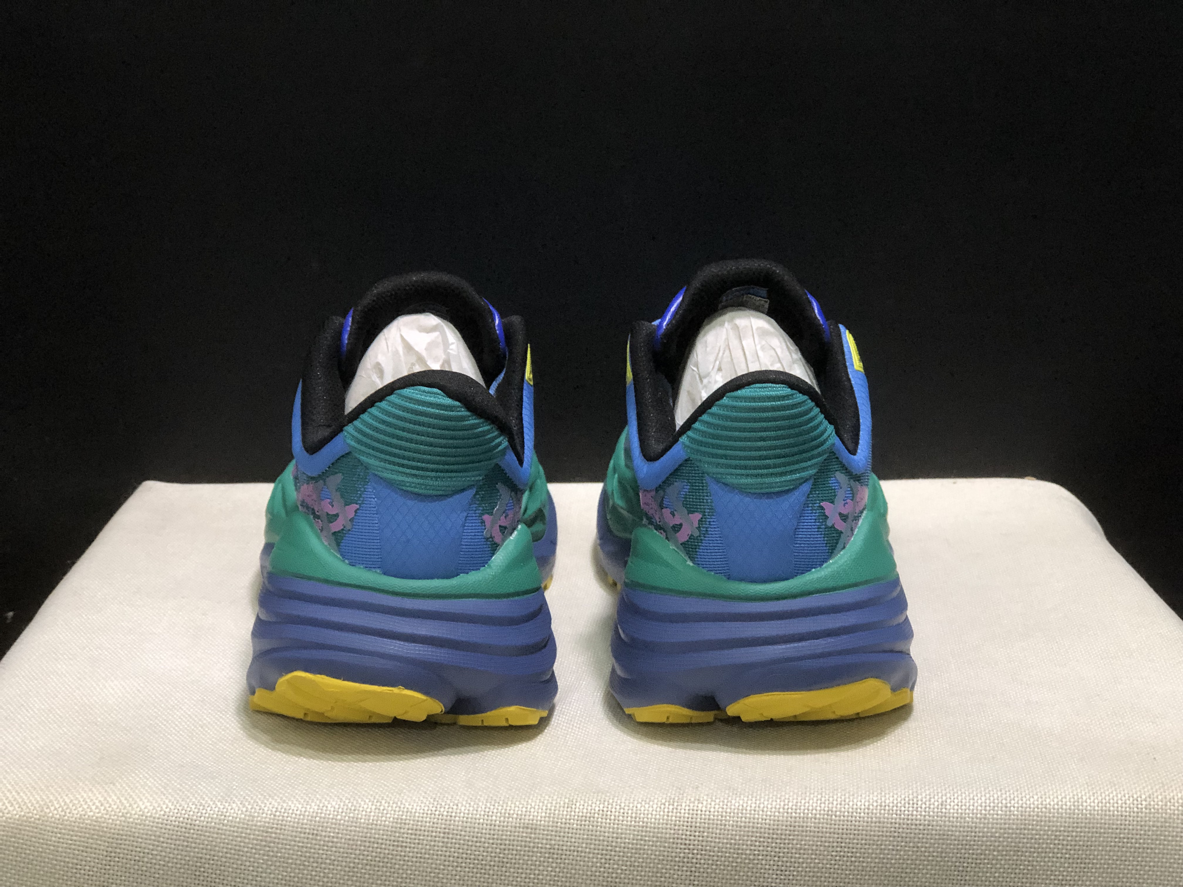 Hoka One One Stinson 7 Comfortable Anti-slip Running Shoes Blue/Camouflage/Green