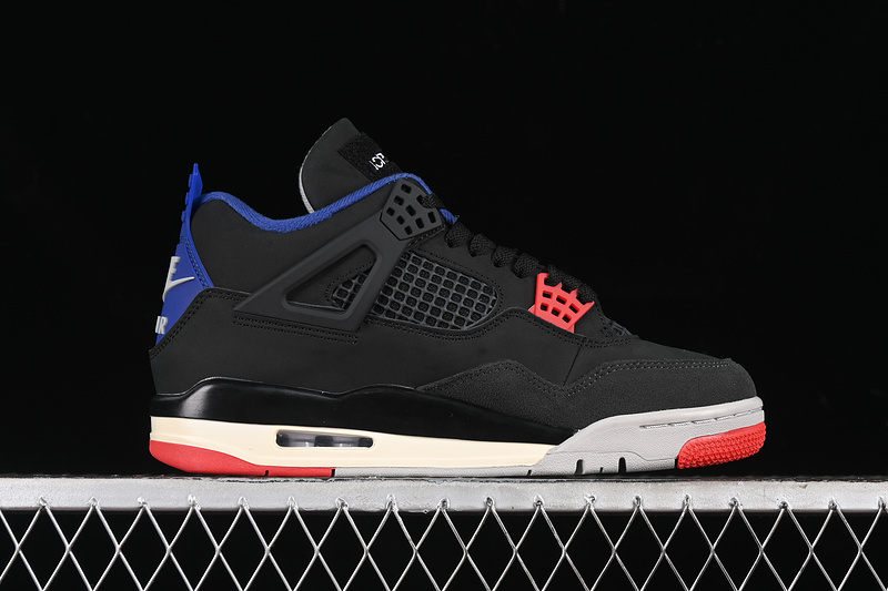 Nike Air Jordan 4 Retro Fire Red Royal Blue Lase Black Sneakers
