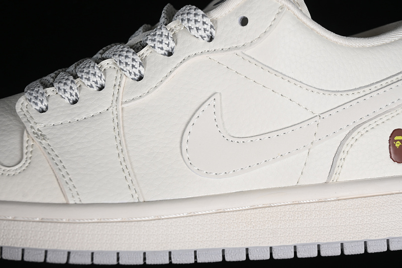 Nike Air Jordan 1 Low BAPE Grey White Sneakers