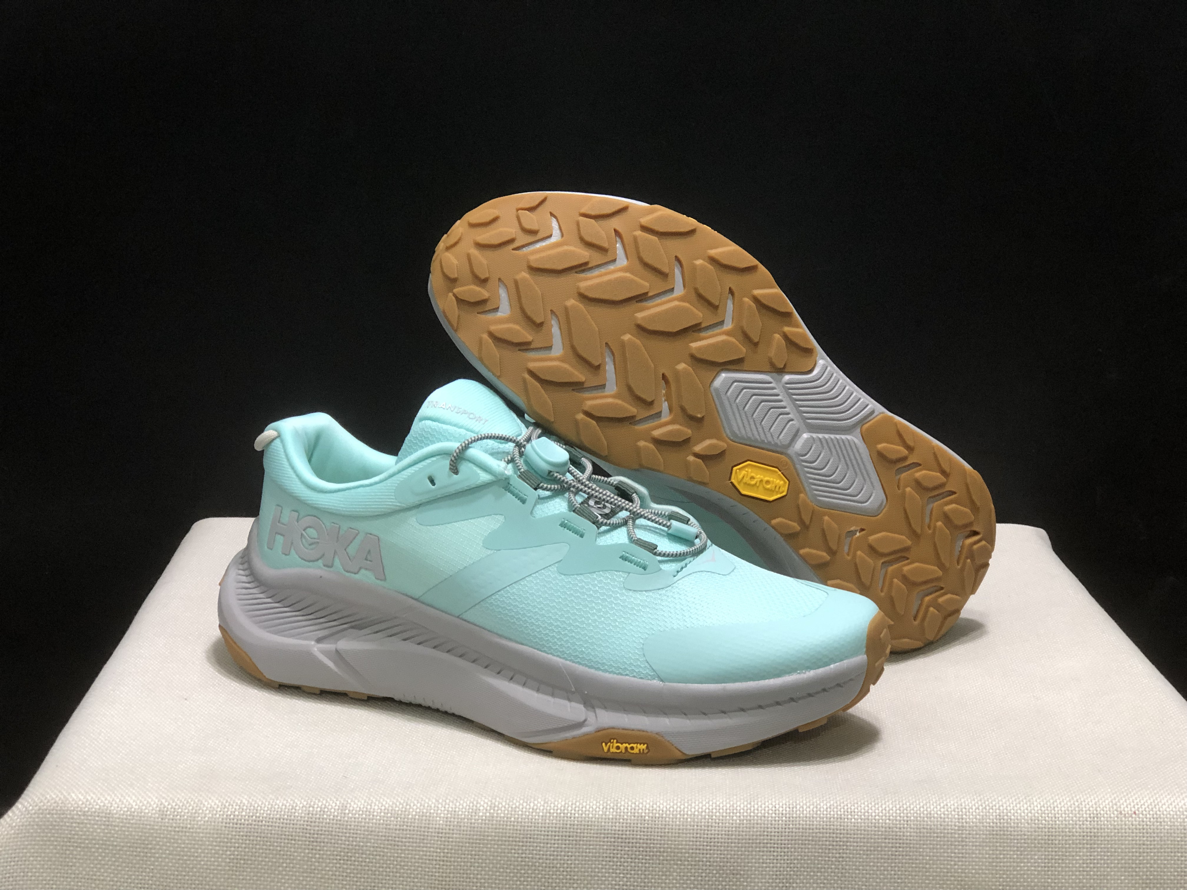 Hoka One One Transport Drawstring Low-top Running Shoes Sneakers Blue