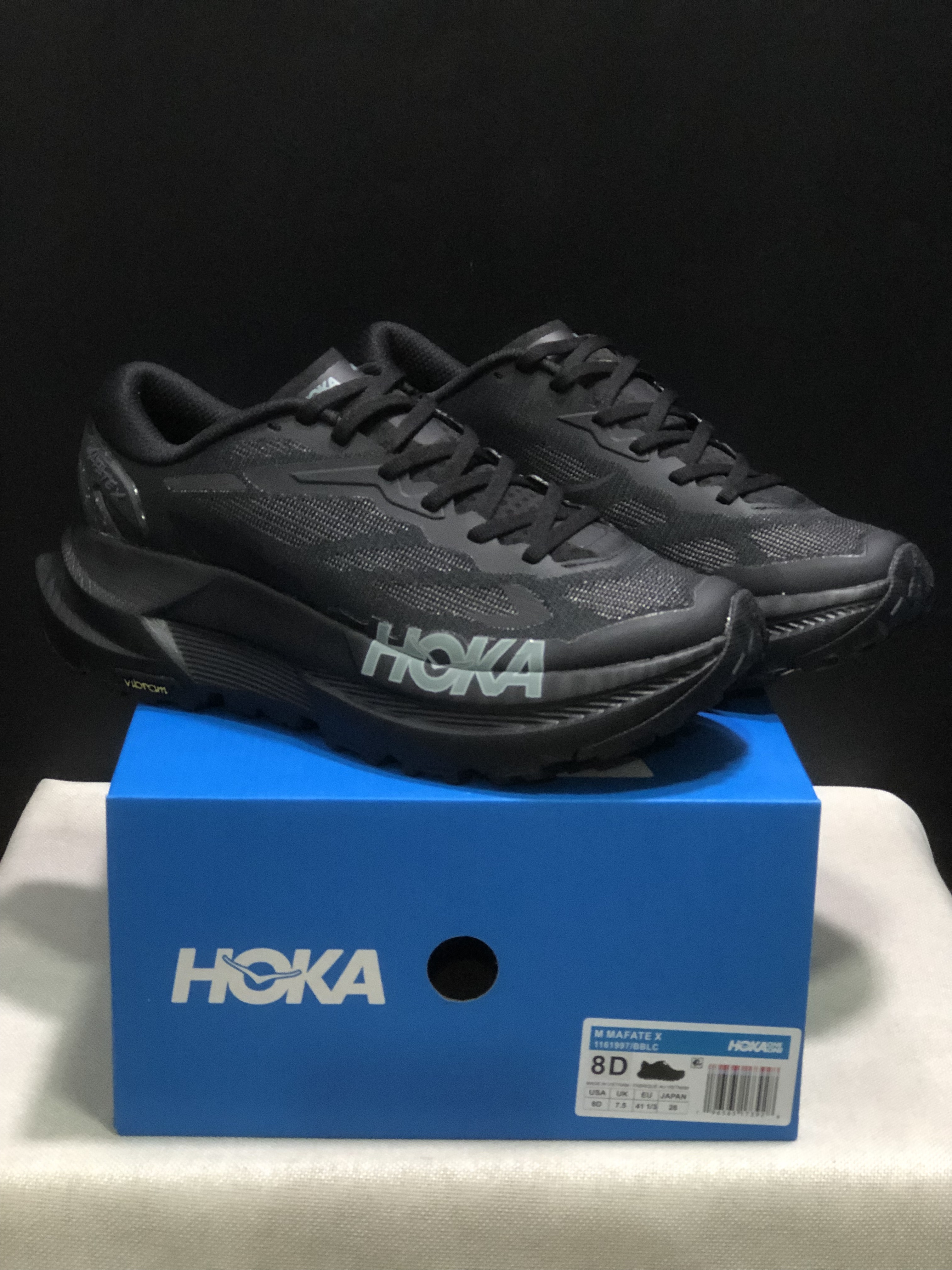 Hoka One One Mafate X Lightweight Fashion Running Shoes Sneakers Black