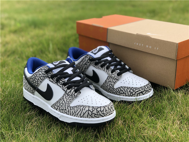 Nike SB Dunk Low Supreme White/Black-Cement Grey Sneakers