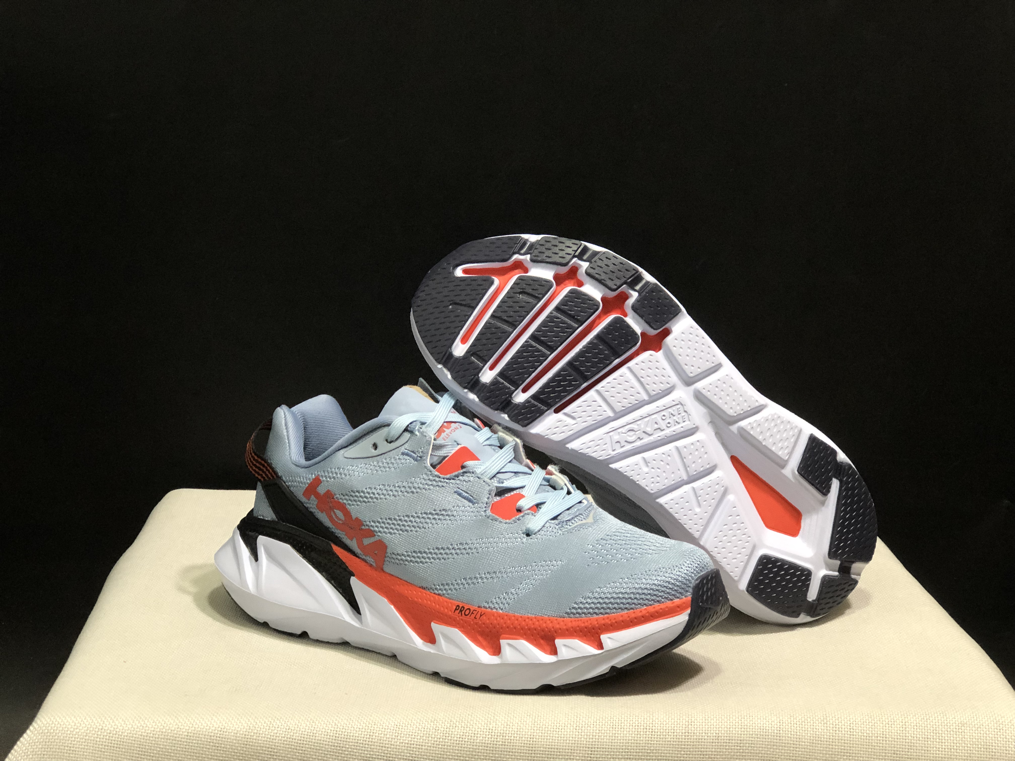 Hoka One One Elevon 2 Anti-slip Wear-resistant Running Shoes Sneakers Blue Gray