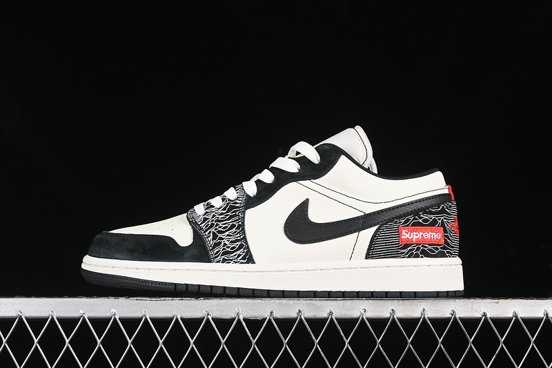 Nike Air Jordan 1 Low Black White Fashion Sneakers