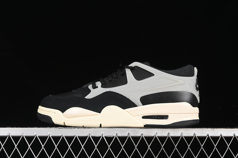 Nike Air Jordan 4 Remastered Black Sail Coconut Milk Sneakers
