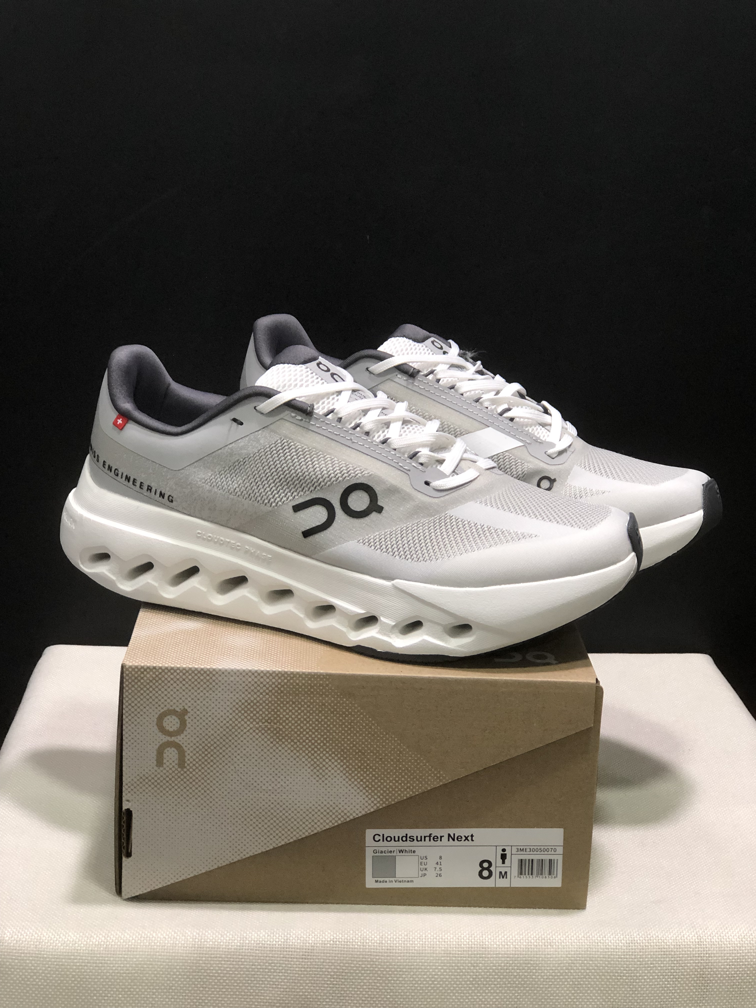 On Running Cloudsurfer Next Casual Running Shoes Giacier/White