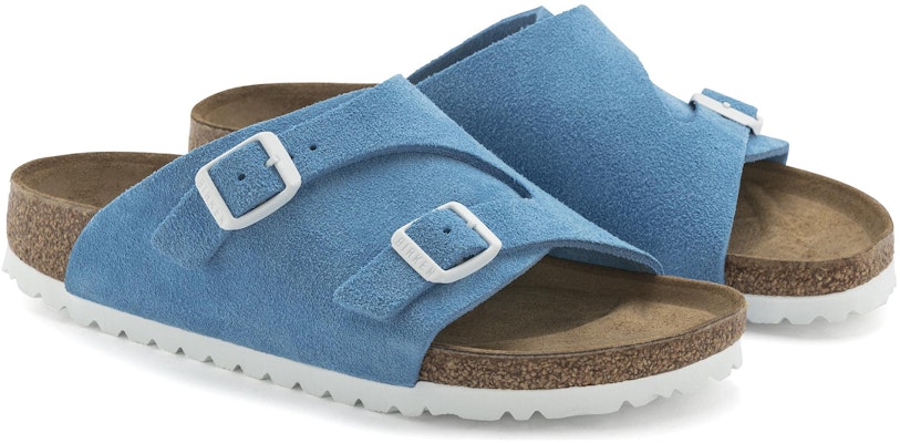 Birkenstock Zrich Sky Blue Suede Leather 1024994 Fashion Slippers