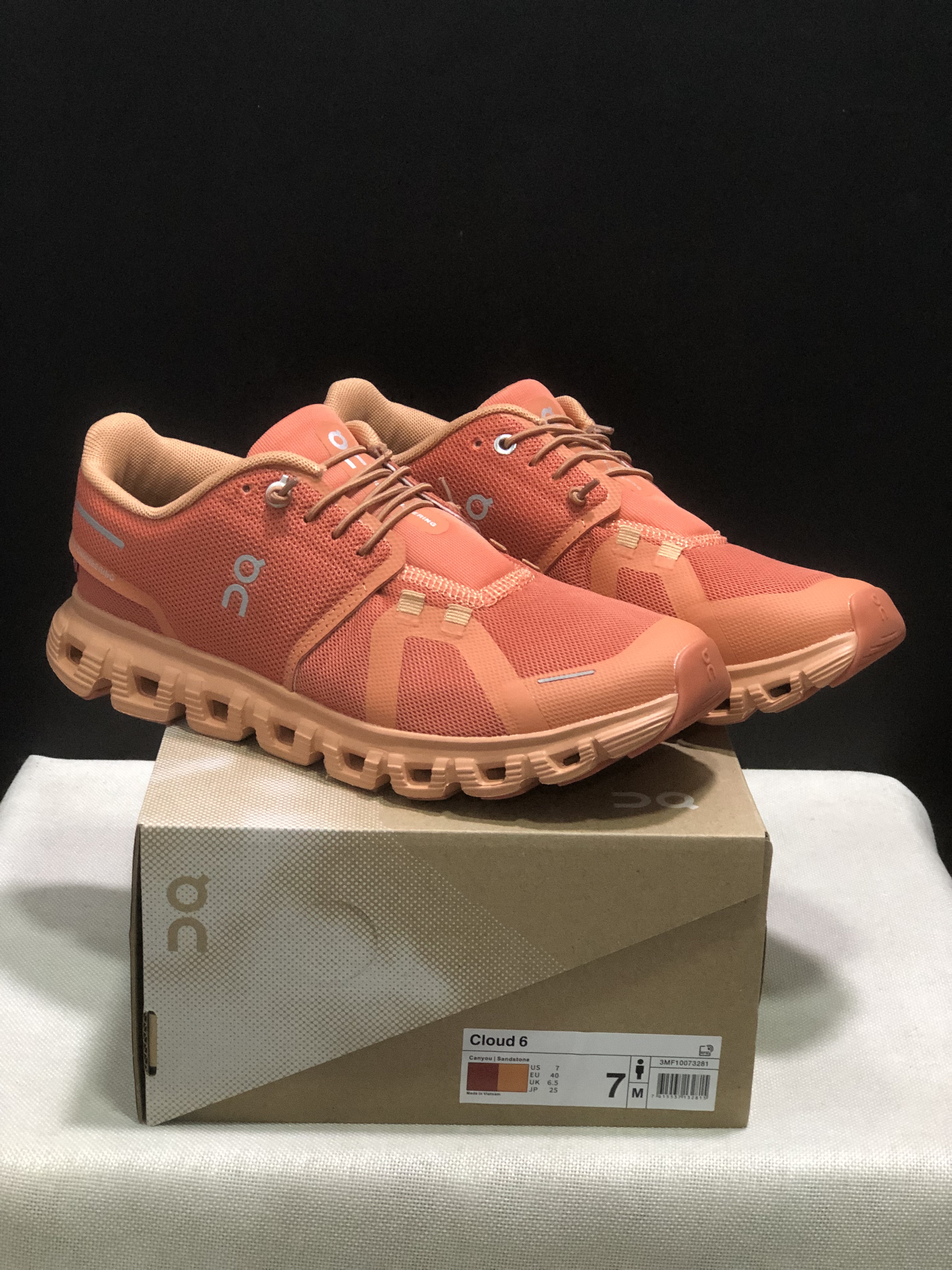 On Running Cloud 6 Casual Life Shoes Orange-Red