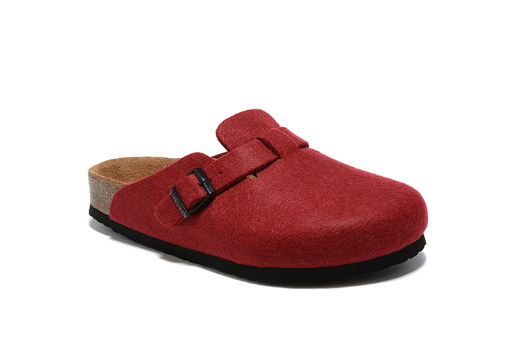 Birkenstock Red Suede Clog Shoes