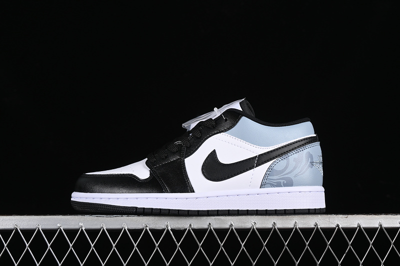 Nike Air Jordan 1 Low White Black Blue Sneakers
