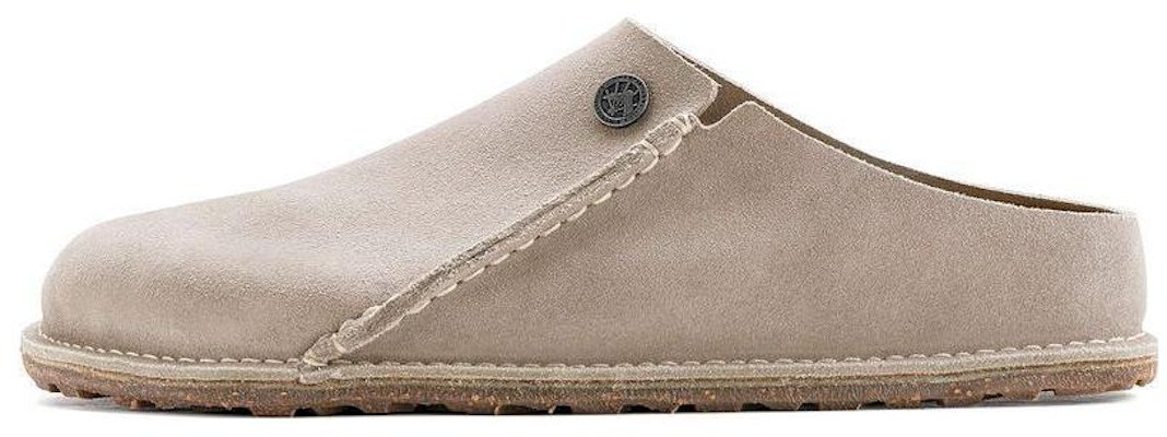 Birkenstock Zermatt 365 Suede Leather Stone Coin 1021319 Light Grey Covered-Toe Slippers