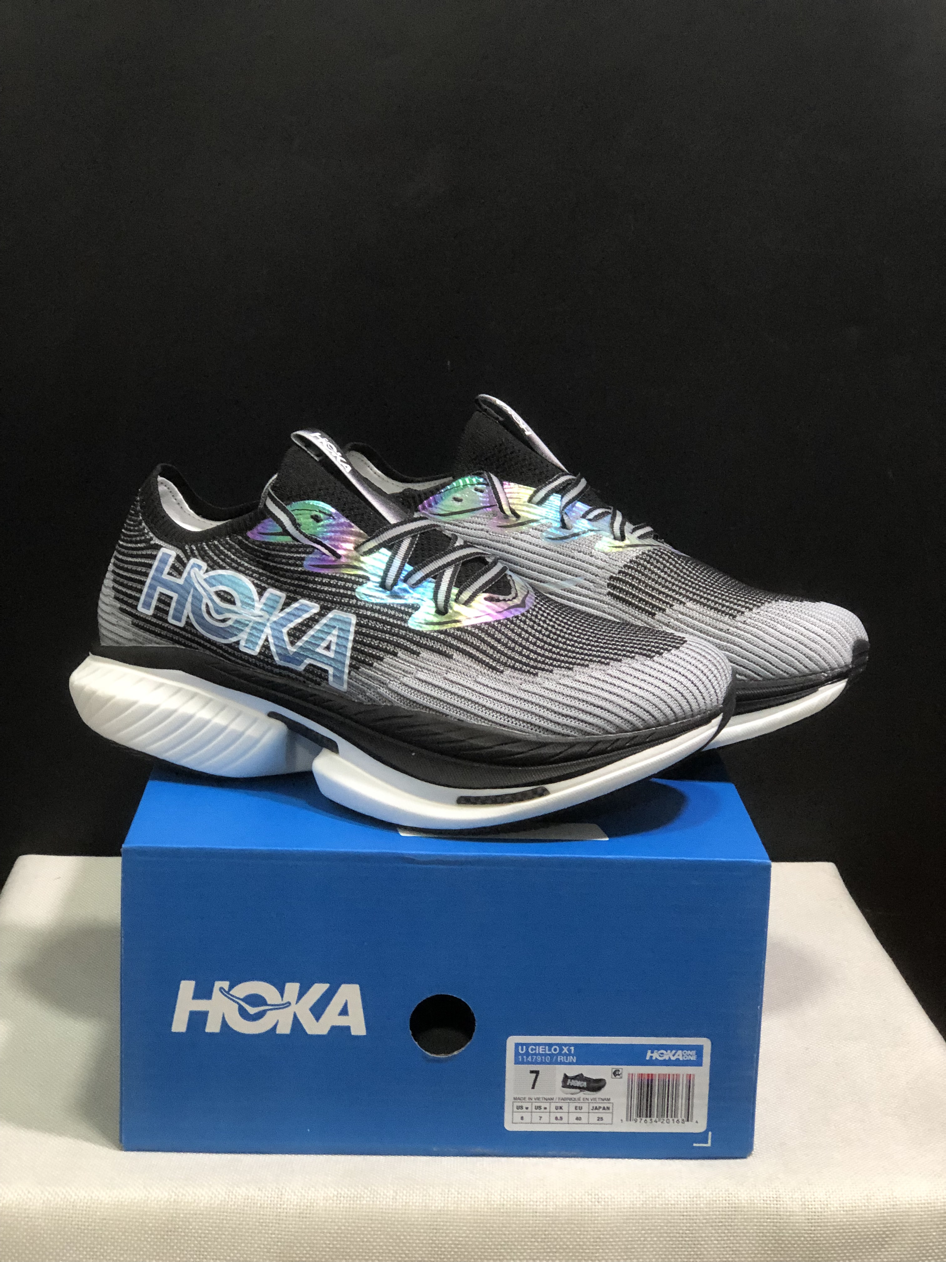 Hoka One One Cielo X1 Comfortable Casual Running Shoes Sneakers Black