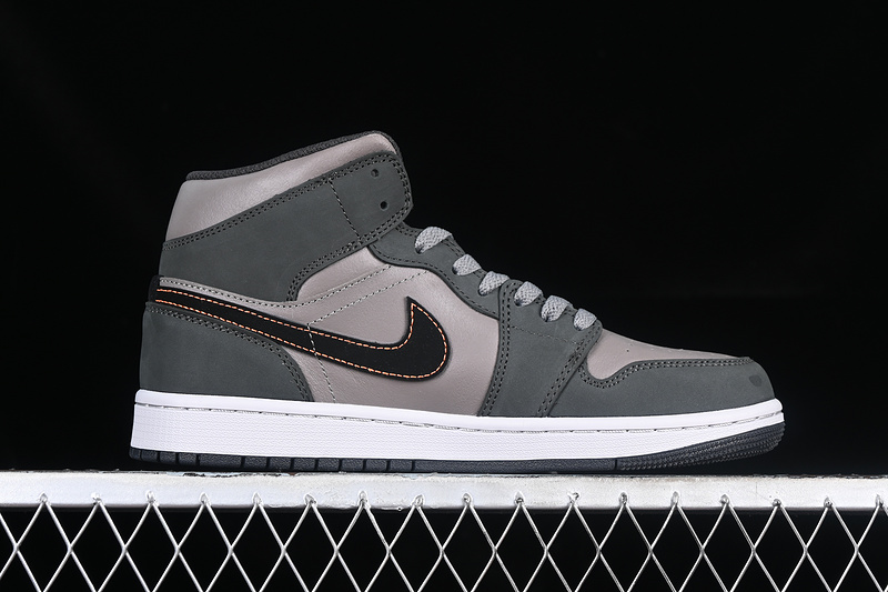 Nike Air Jordan 1 Mid SE Black Neutral Grey Sneakers