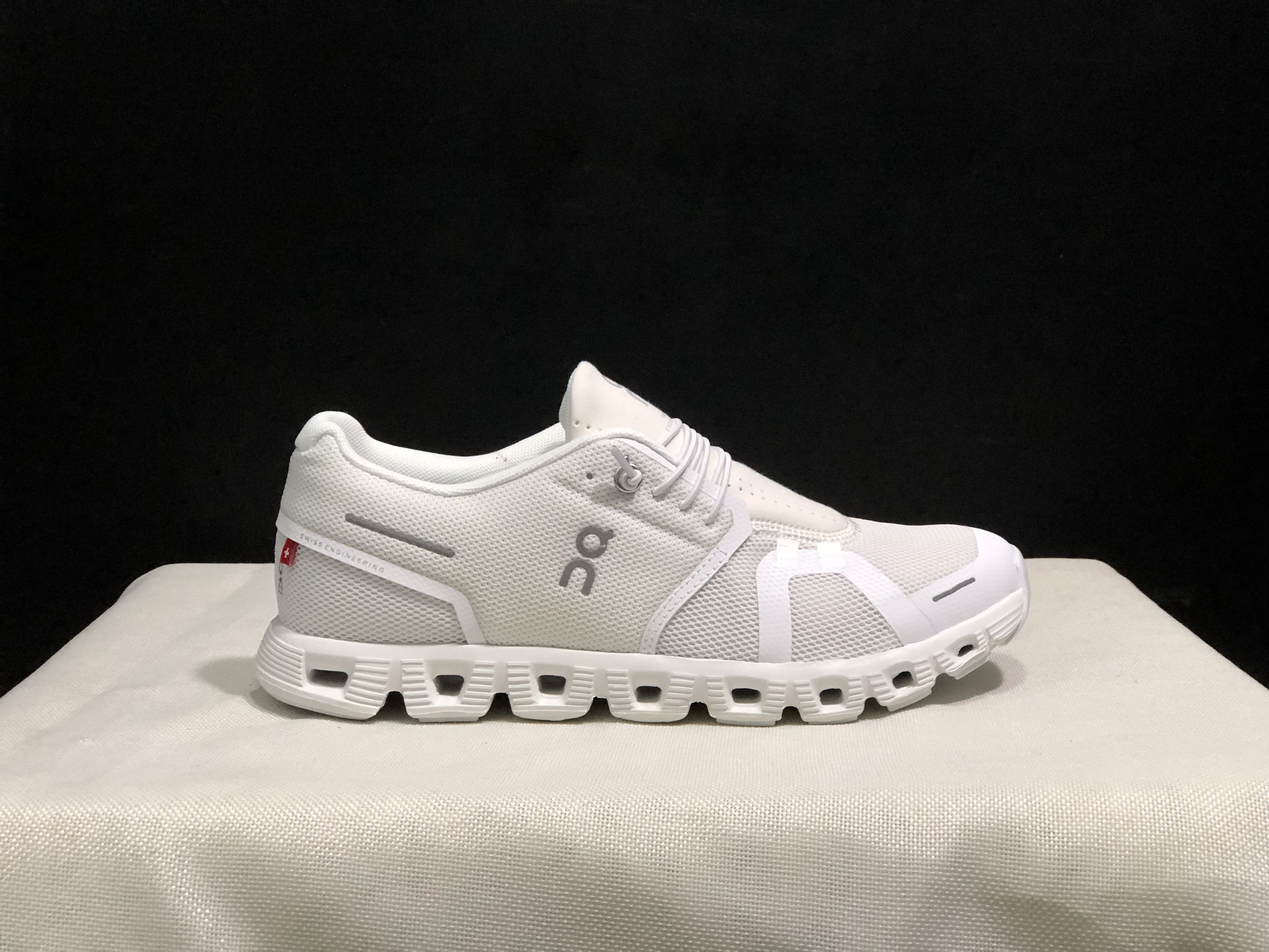 On Running Cloud 5 White Lightweight Running Shoes