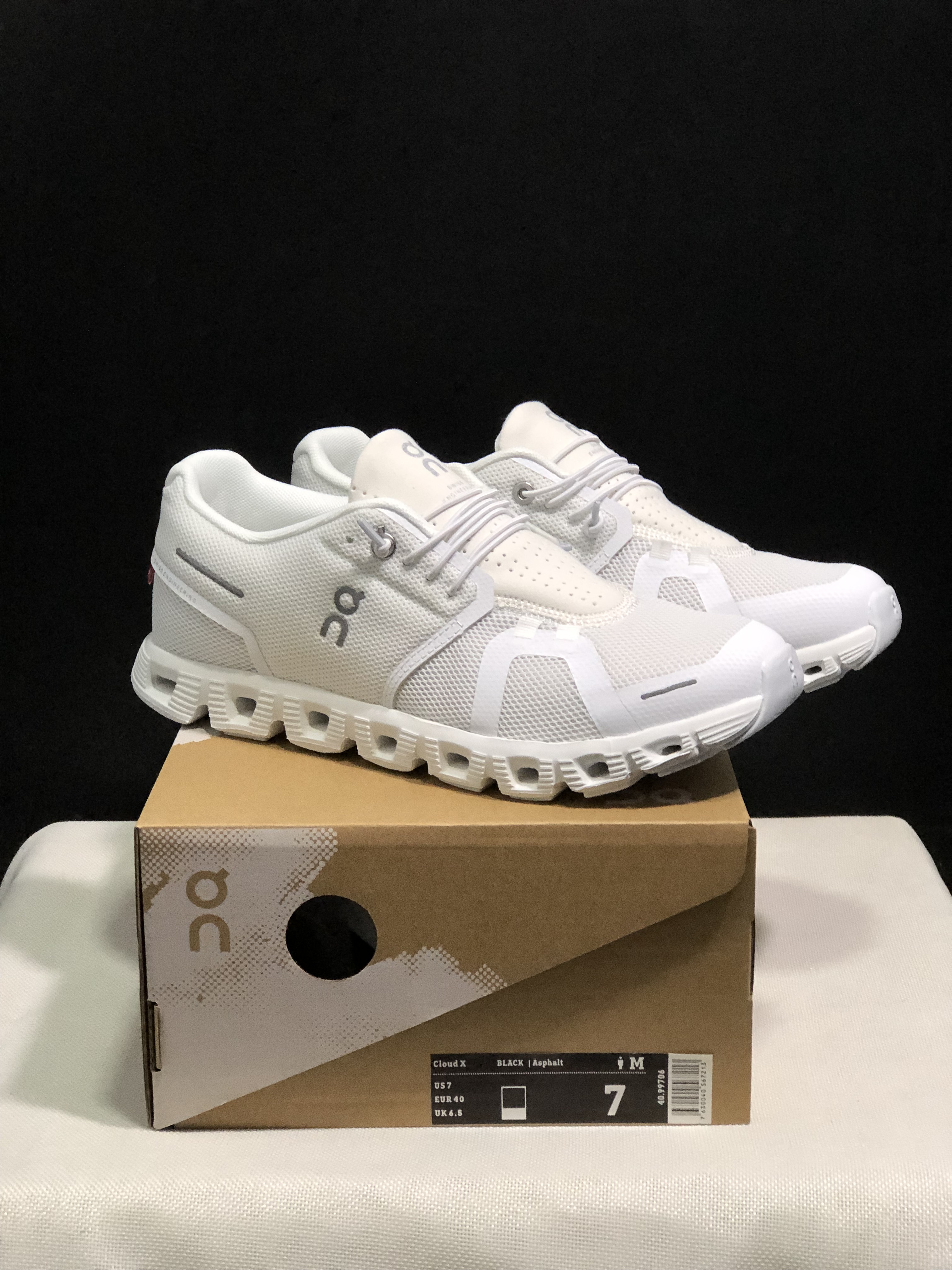 On Running Cloud 5 White Lightweight Running Shoes