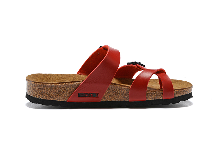 Birkenstock Mayari Red Toe Loop Leather Sandals