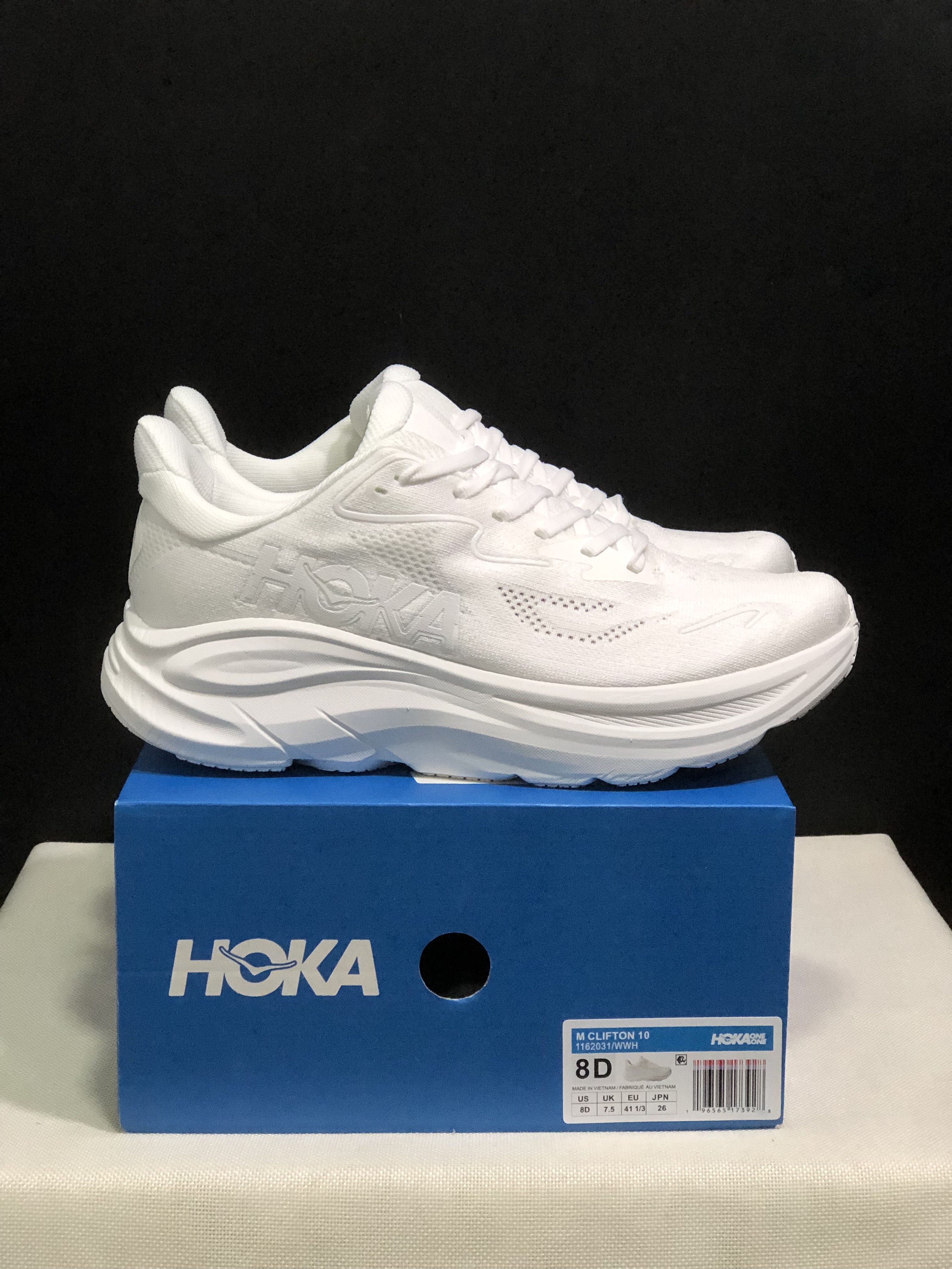 Hoka One One Clifton 10 White Fashion Shoes Sneakers
