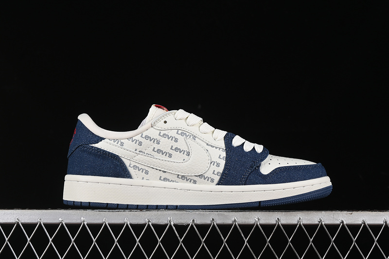 Nike Air Jordan 1 Low Travis Scott  Fragment Design OG Off White Blue Red Sneakers