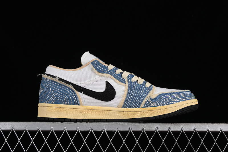 Nike Air Jordan 1 Low SE Denim Blue White Sneakers