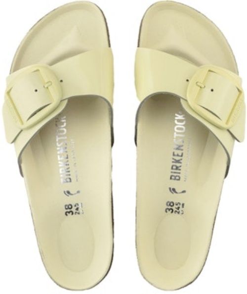 Birkenstock Madrid Big Buckle Cream Yellow 1022554 Fashion Slippers