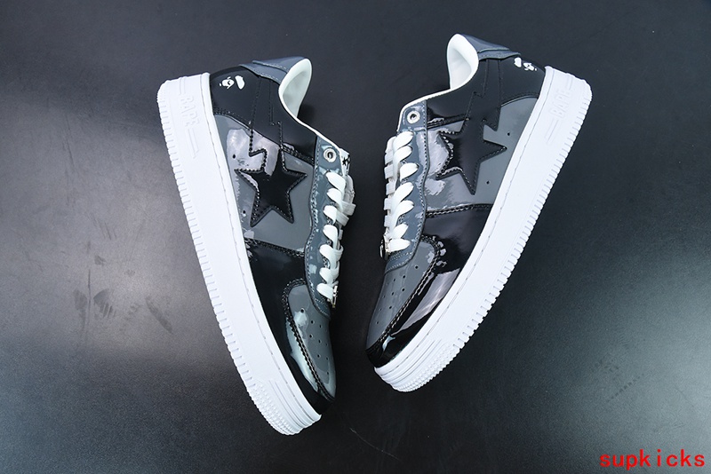 A Bathing Ape Bape Sta Low Black Gray