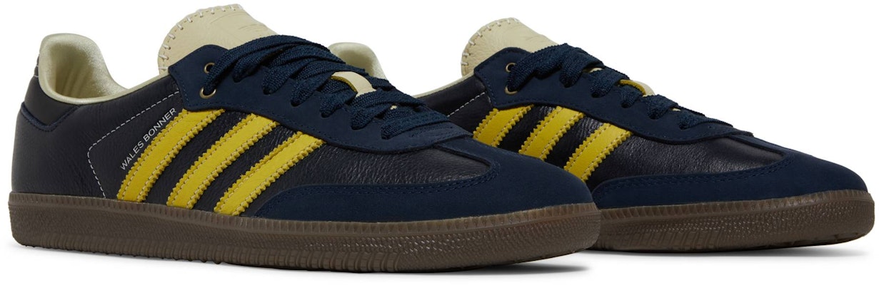 Wales Bonner Adidas Samba Collegiate Navy Yellow S42595 Shoes