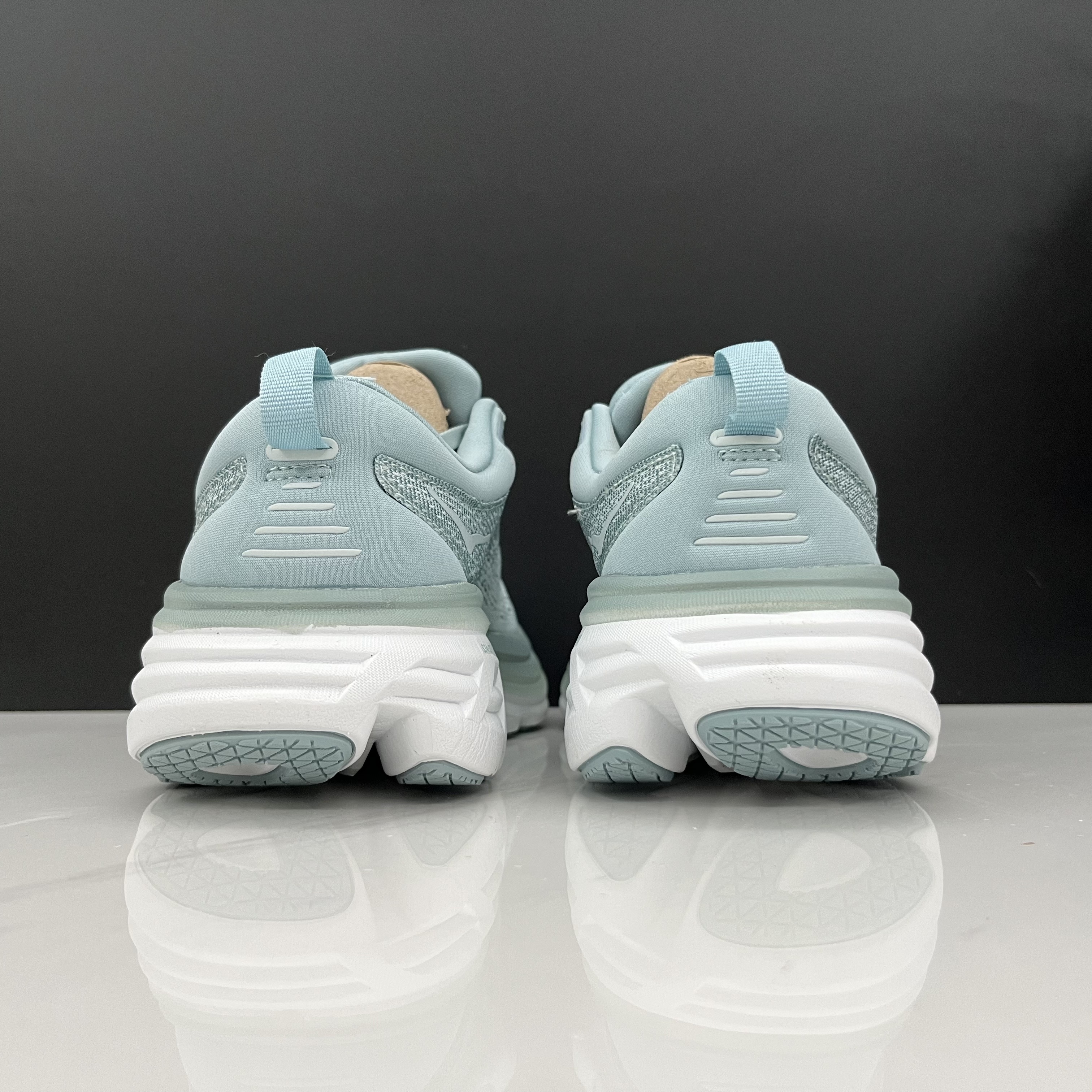 Hoka One One Bondi 8 Breathable Low-top Running Shoes Sneakers Blue Gray