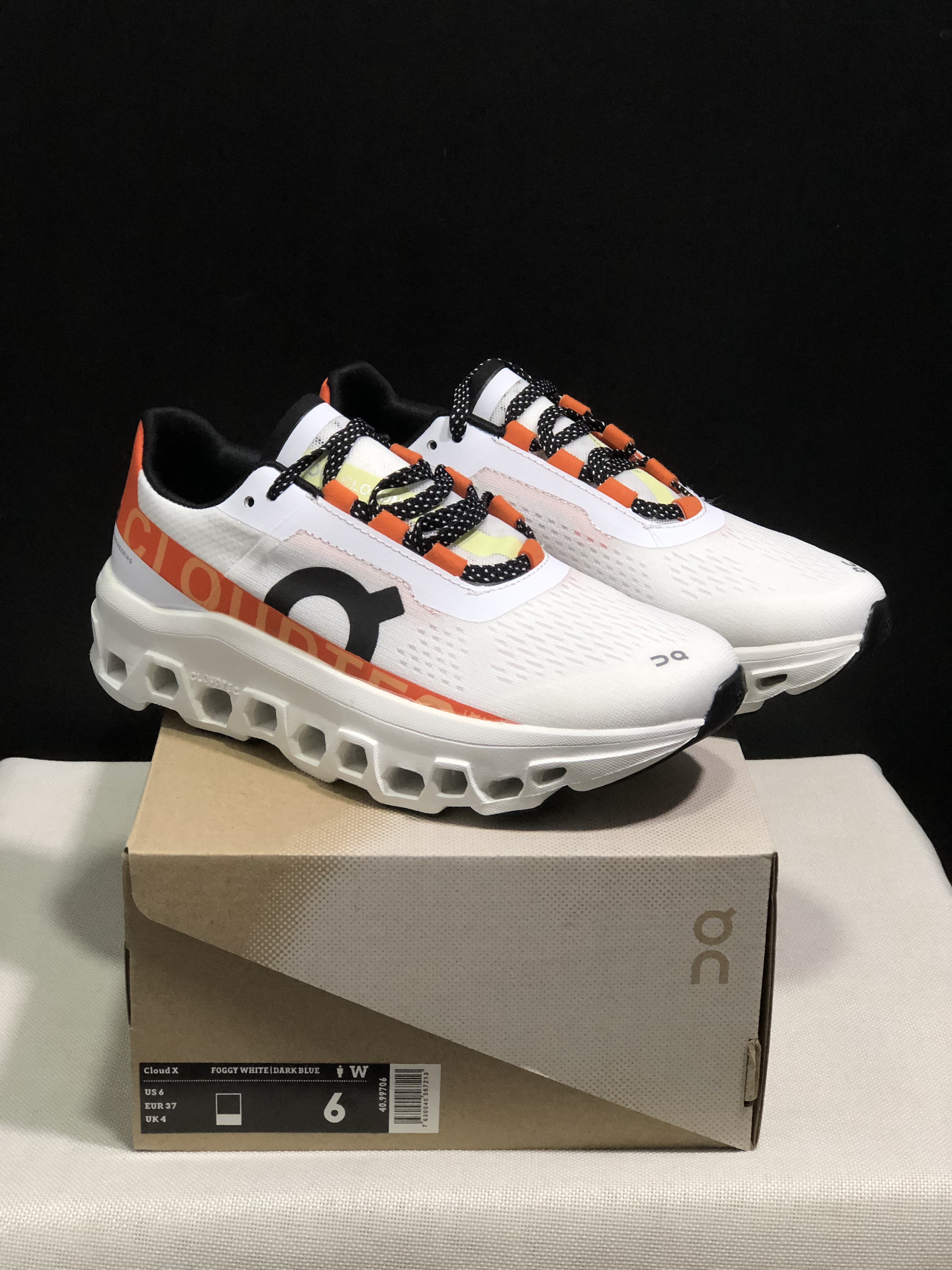 On Running Cloudmonster Anti-Slip Running Shoes White/Orange