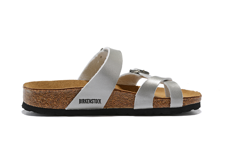 Birkenstock Mayari Silver Toe Loop Leather Sandals