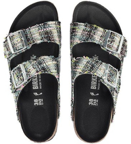 Birkenstock Arizona Textile Microfibre Weave Grey Green 1023277 Fashion Slippers