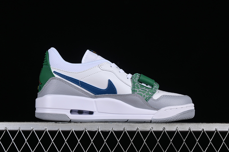 Nike Air Jordan Legacy 312 Low White Wolf Grey Pine Green Sneakers