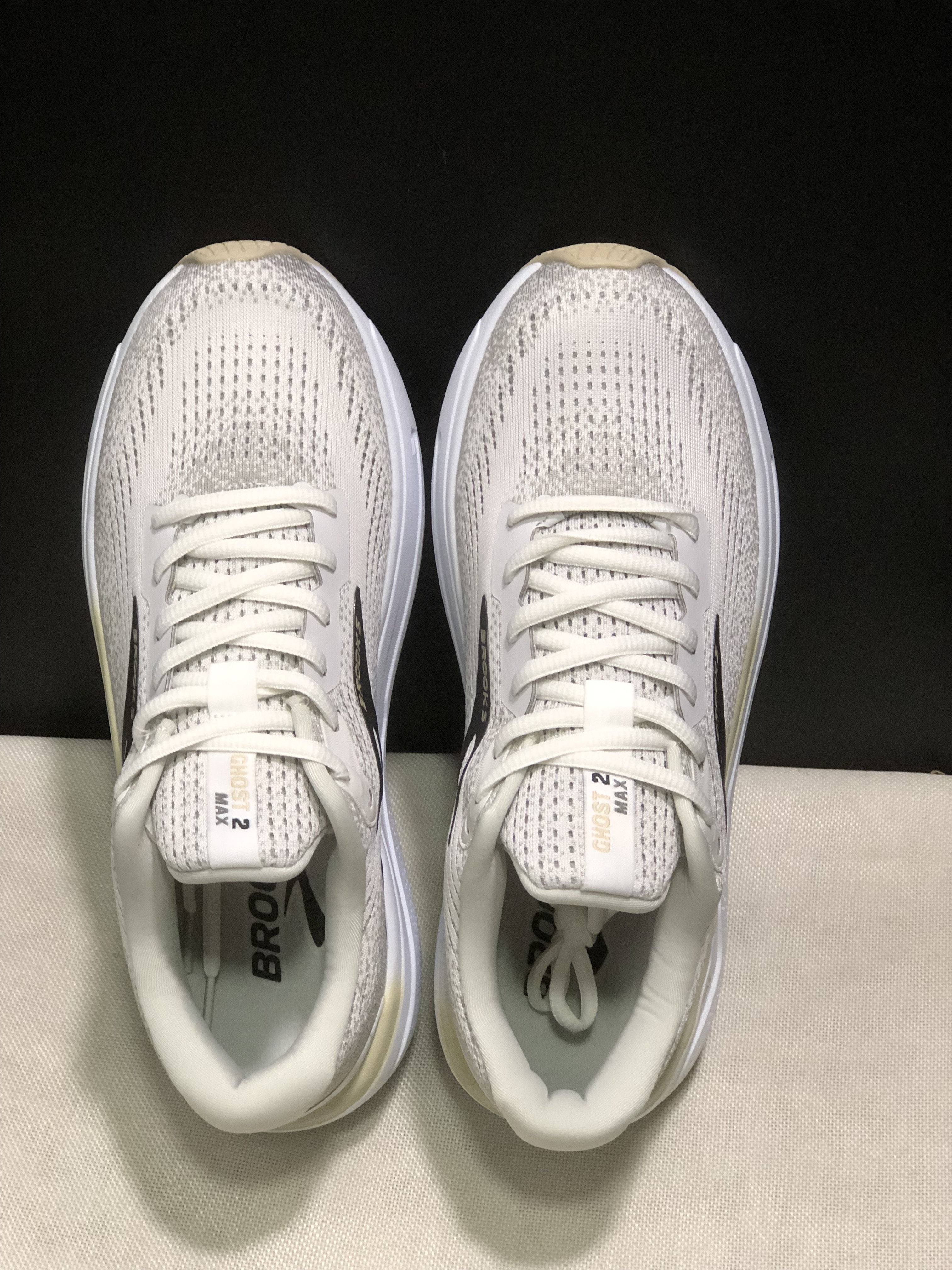 Brooks Ghost Max 2 Breathable Low-top Running Shoes Mushroom Grey