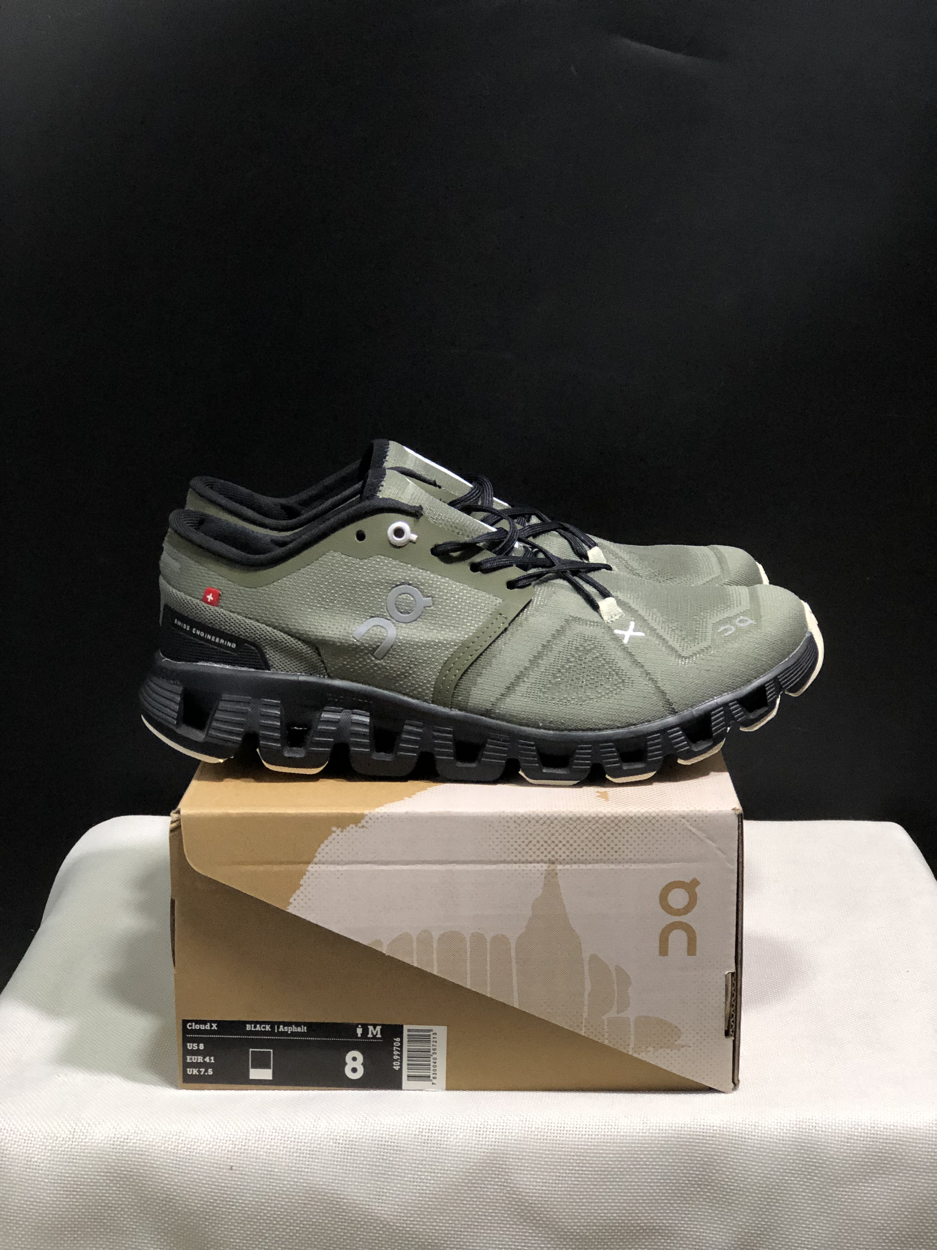 On Running Cloud X3 Shift Multi-Functional Running Shoes Olive Green/Black