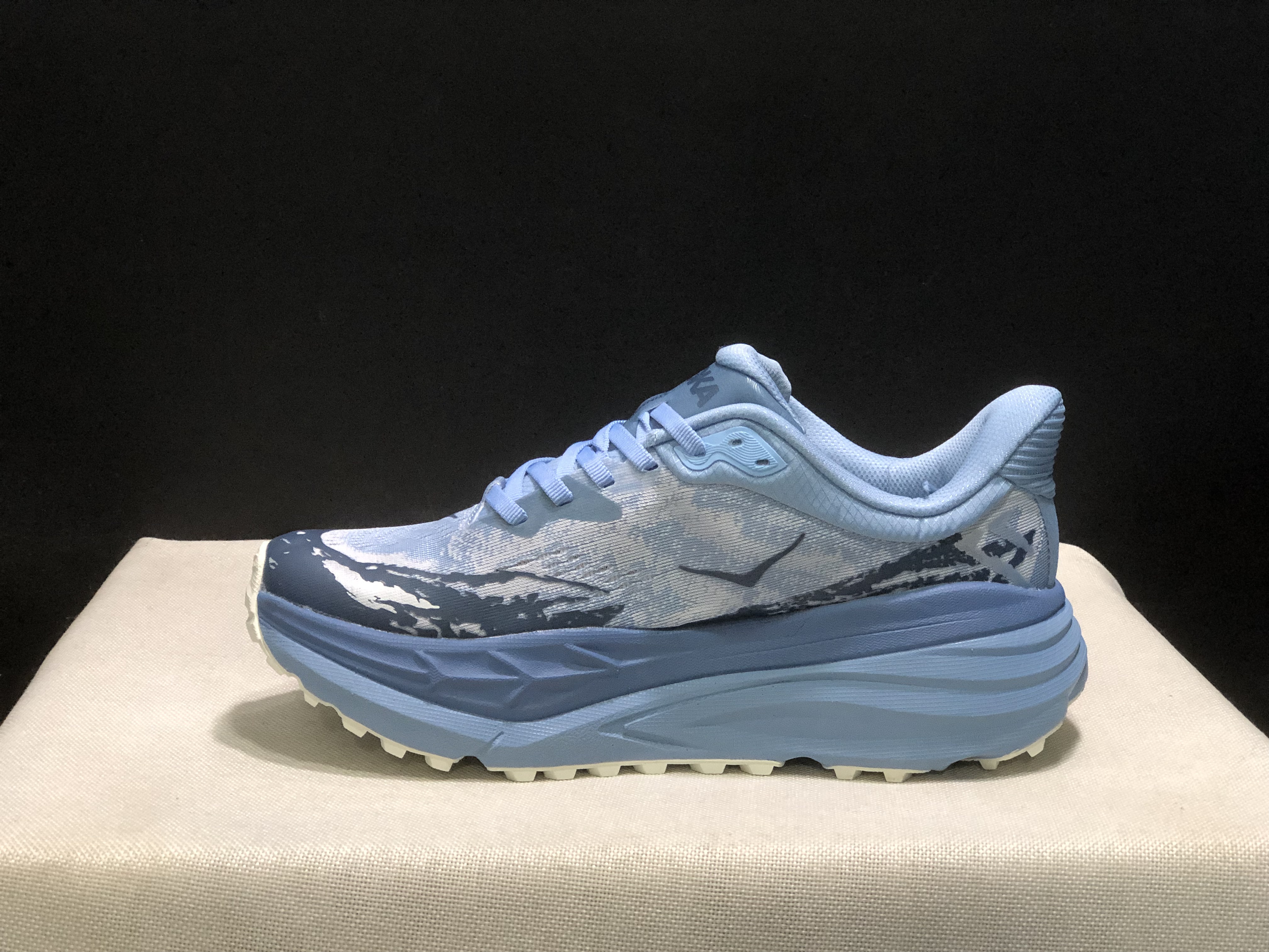 Hoka One One Stinson 7 Comfortable Anti-slip Running Shoes Blue/Camouflage